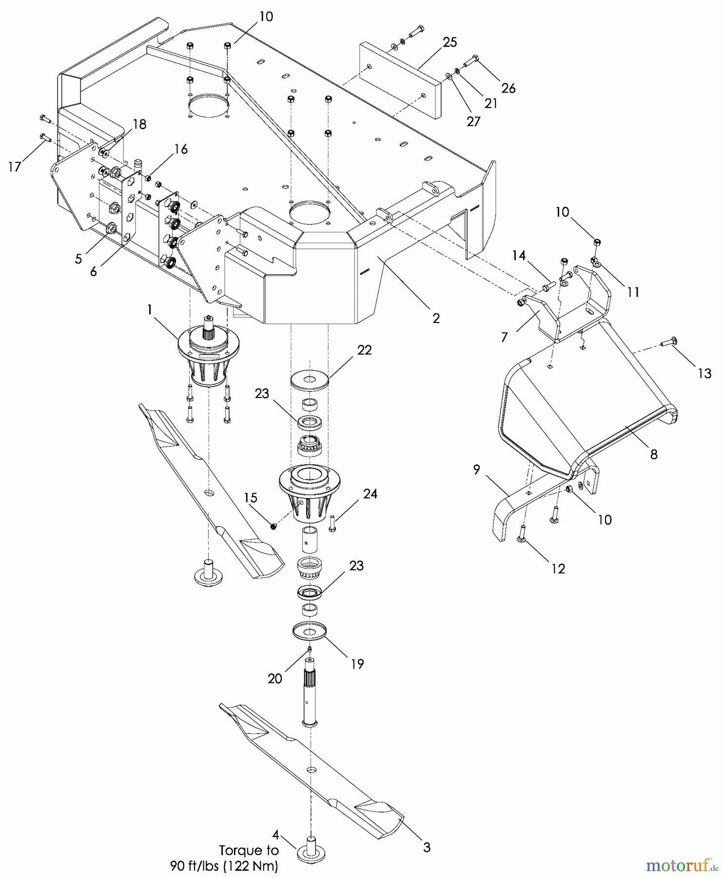 Husqvarna Rasenmäher für Großflächen WH 5217 (966947003) - Husqvarna Wide-Area Walk-Behind Mower (2008-10 & After) Lower Deck #3