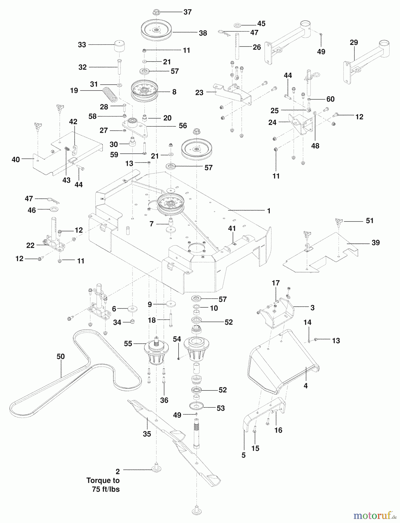  Husqvarna Rasenmäher für Großflächen WHF 3617 (966947008) - Husqvarna Wide-Area Walk-Behind Mower (2009-09 & After) 36