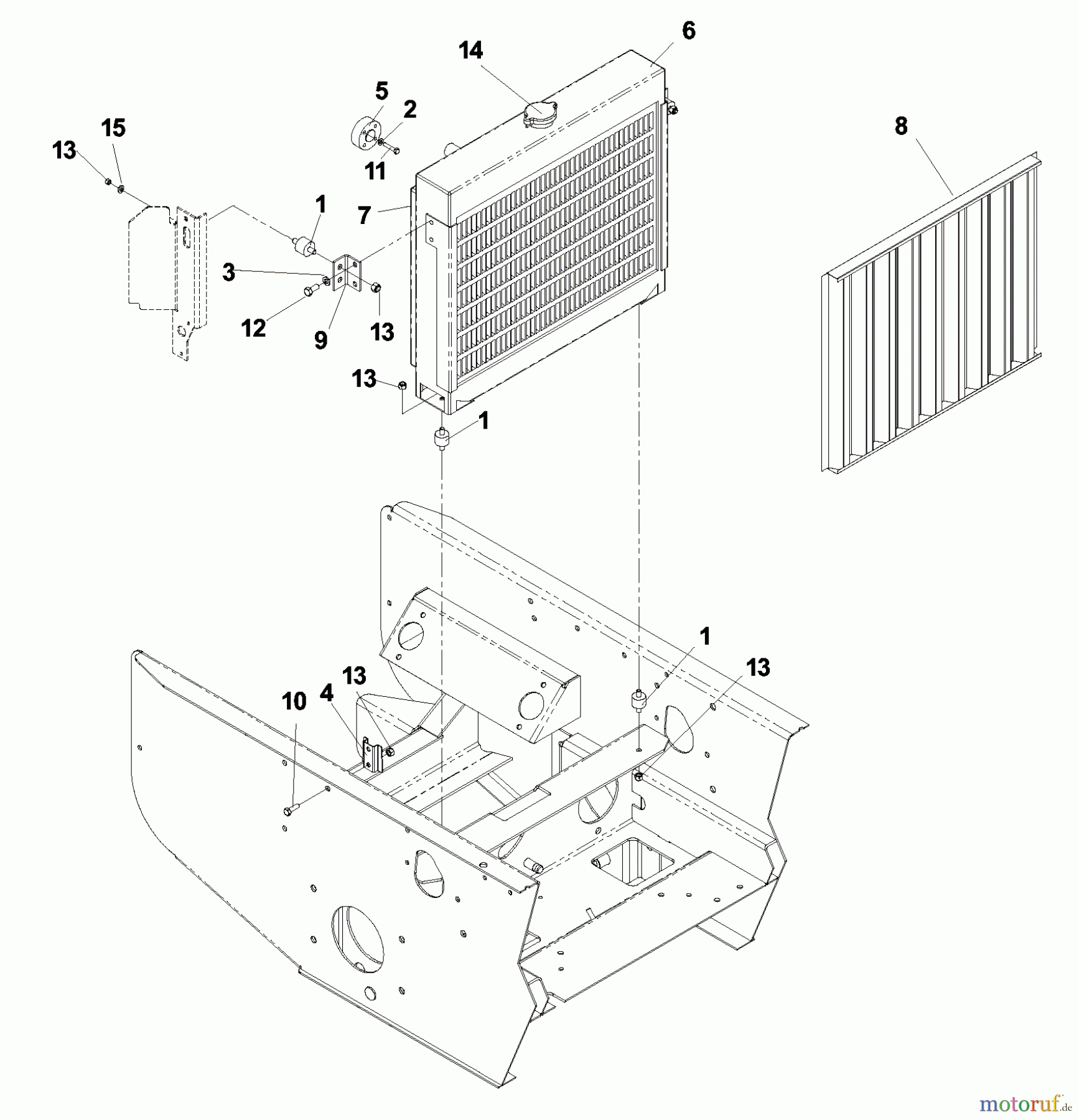  Husqvarna Nullwendekreismäher, Zero-Turn BZ 6127 D (968999218) - Husqvarna Zero-Turn Mower (2003-03 to 2004-10) Radiator 27 H.P.