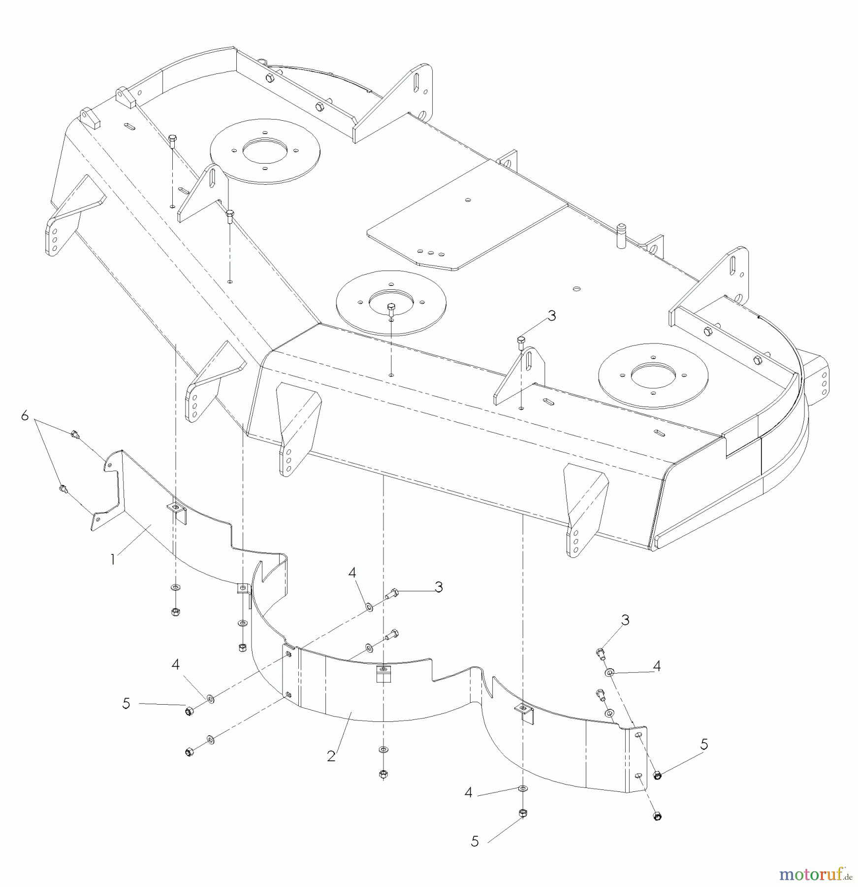  Husqvarna Nullwendekreismäher, Zero-Turn BZ 6127 DBF (968999369) - Husqvarna Zero-Turn Mower (2005-08 & After) Accessories Front Baffle Kits 61