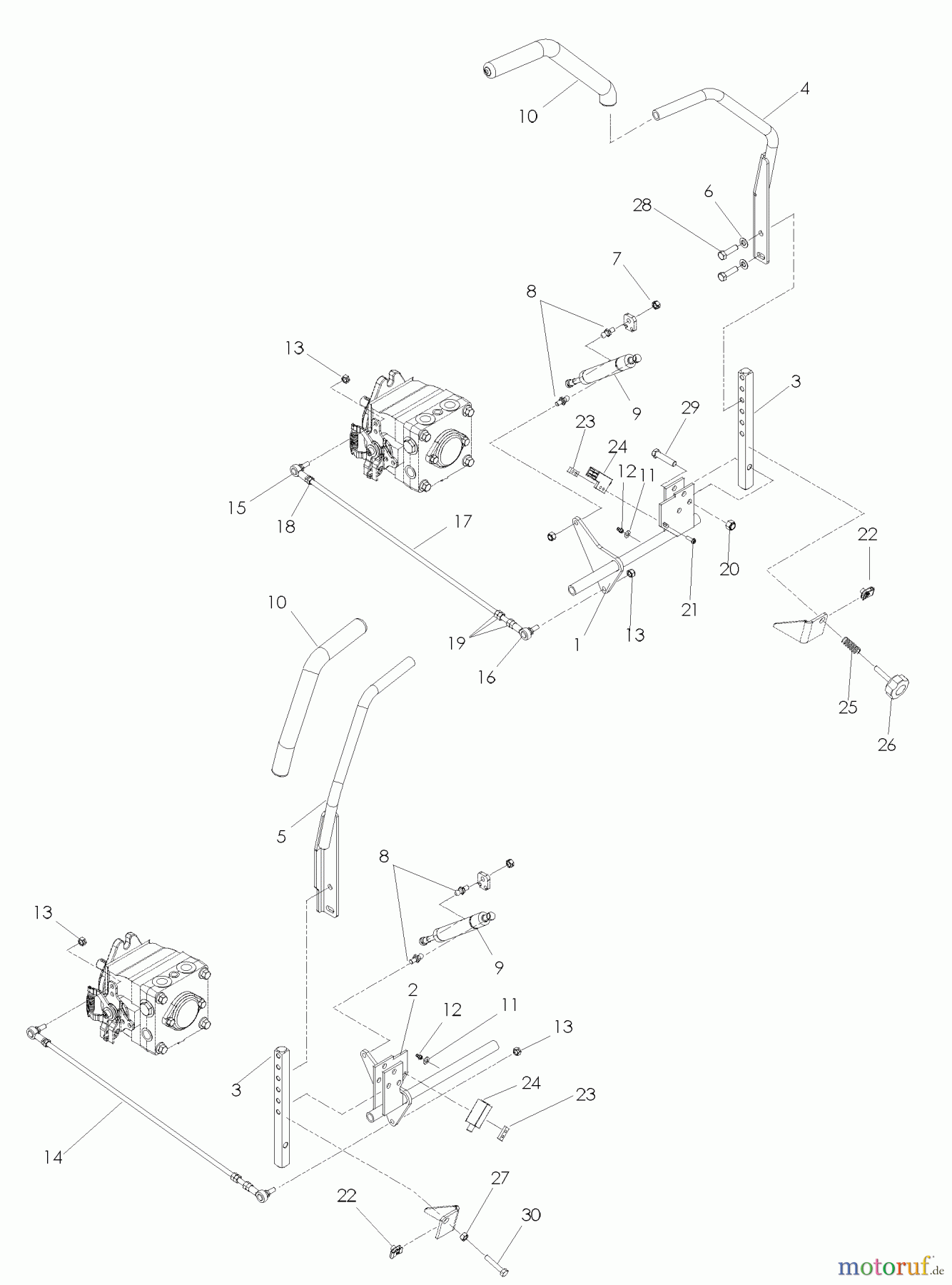  Husqvarna Nullwendekreismäher, Zero-Turn BZ 6127 DBF (968999369) - Husqvarna Zero-Turn Mower (2005-08 & After) Steering