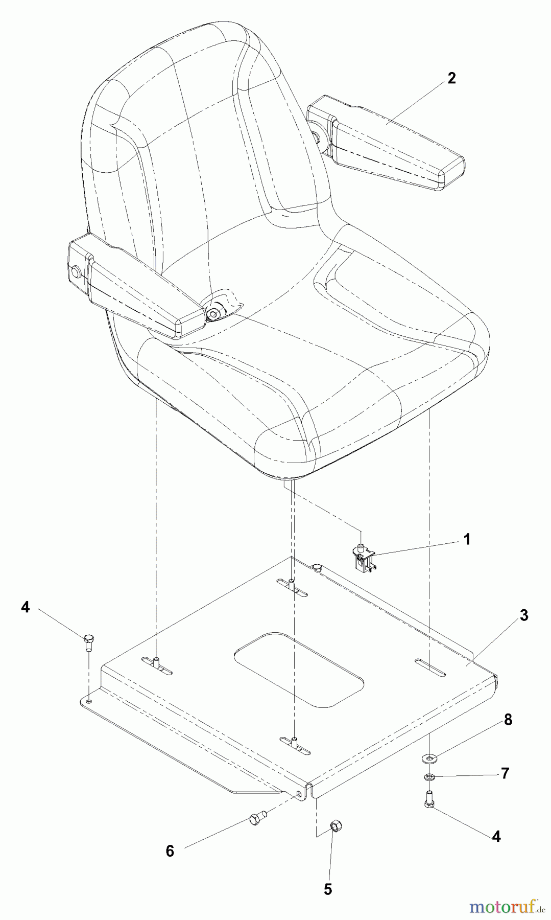  Husqvarna Nullwendekreismäher, Zero-Turn EZ 5426 BI (968999514) - Husqvarna Zero-Turn Mower (2006-06 & After) Seat Assembly