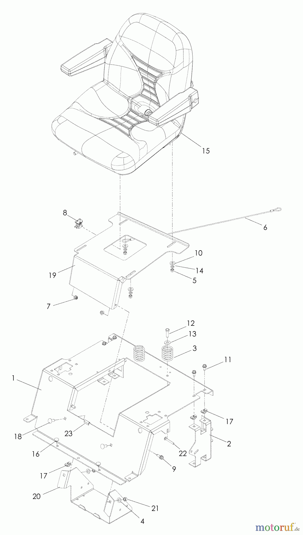  Husqvarna Nullwendekreismäher, Zero-Turn EZ 4824 (965880401) - Husqvarna Zero-Turn Mower (2009-01 & After) Seat