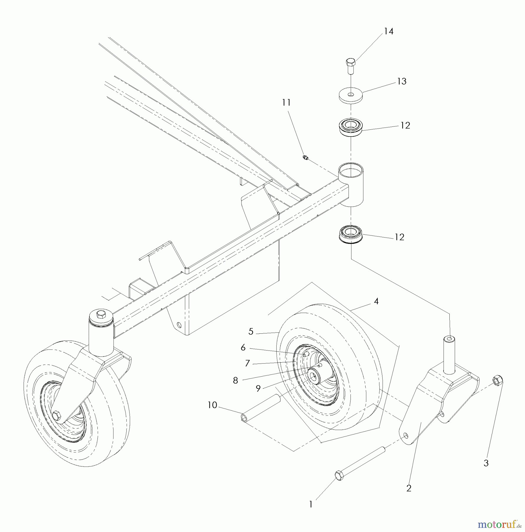  Husqvarna Nullwendekreismäher, Zero-Turn EZ 4624 (968999657) - Husqvarna Zero-Turn Mower (2008-08 & After) Casters