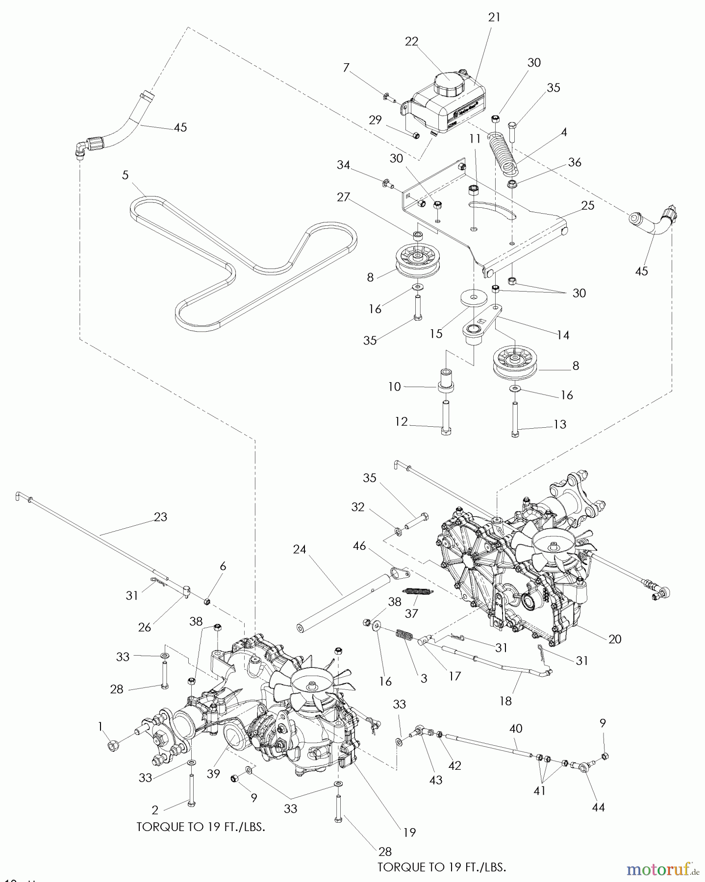  Husqvarna Nullwendekreismäher, Zero-Turn EZ 4824 C (968999754) - Husqvarna Zero-Turn Mower (2008-08 & After) Hydraulic Pump - Motor