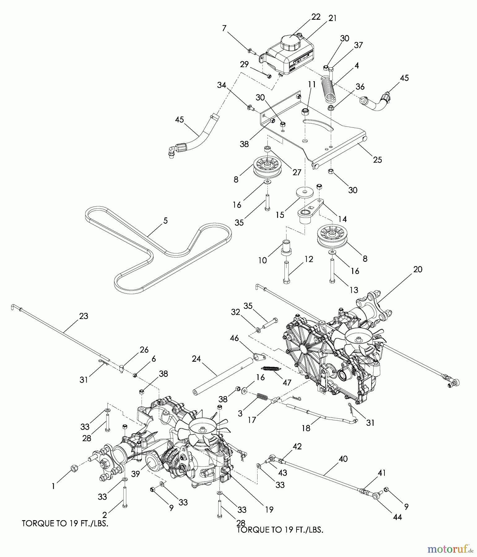  Husqvarna Nullwendekreismäher, Zero-Turn EZ 4220 BF (968999693) - Husqvarna Zero-Turn Mower (2008-08 & After) Hydraulic Pump - Motor