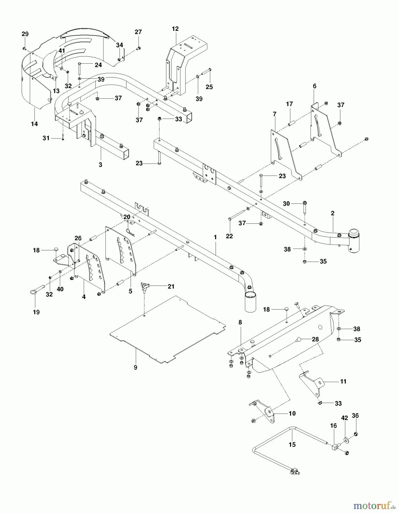 Husqvarna Nullwendekreismäher, Zero-Turn EZ 4824 CA (966659501) - Husqvarna Zero-Turn Mower (2012-08 & After) FRAME