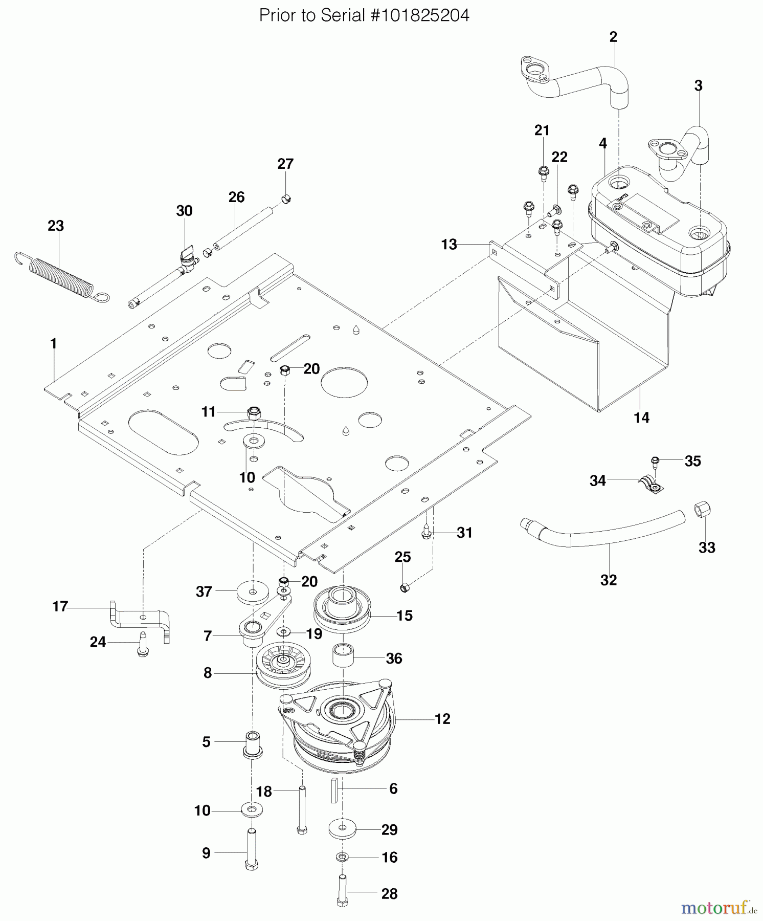  Husqvarna Nullwendekreismäher, Zero-Turn EZ 5225 (966038301) - Husqvarna Zero-Turn Mower (2010-06 & After) Engine Plate #1