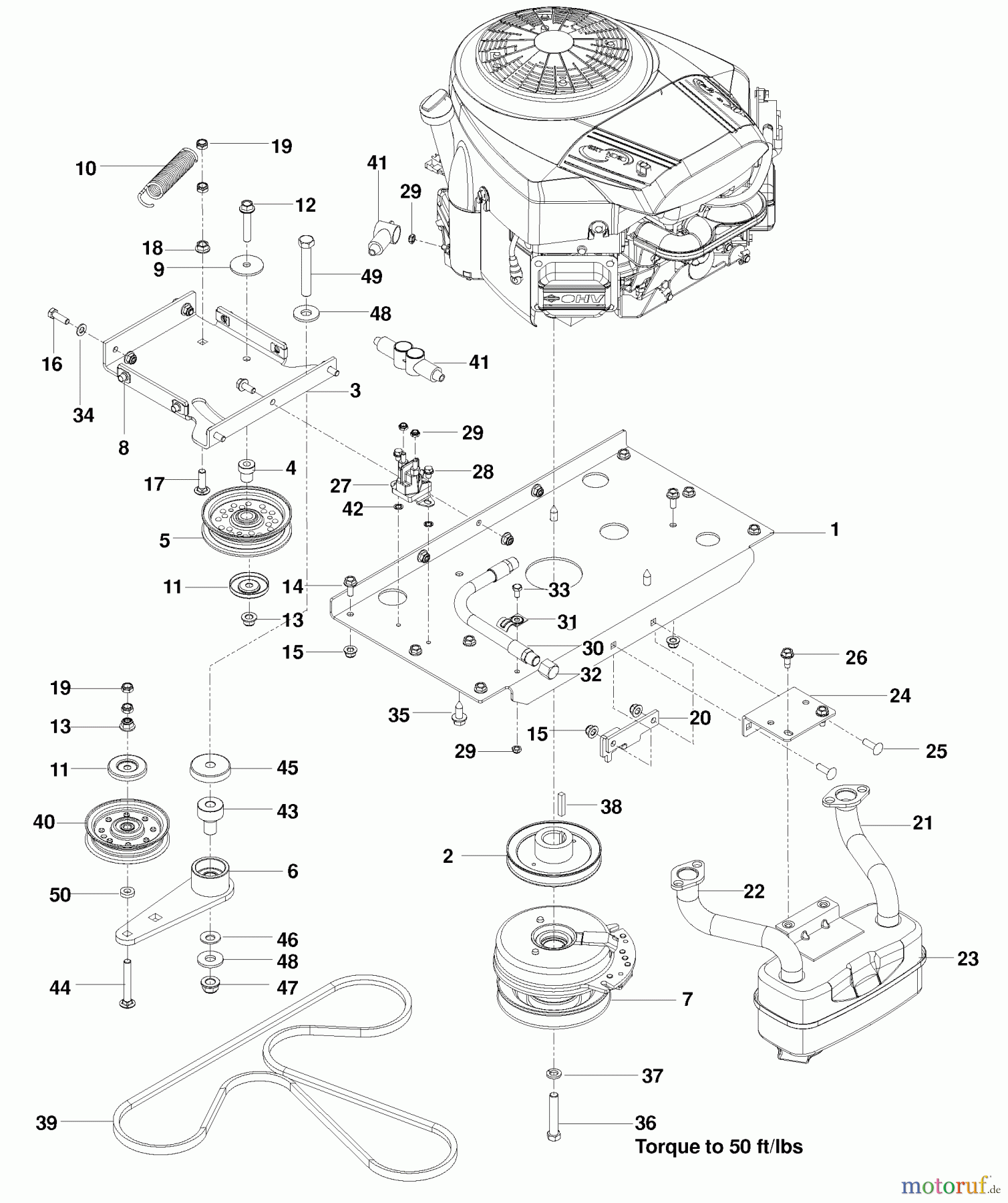  Husqvarna Nullwendekreismäher, Zero-Turn FD 52M (966582601) - Husqvarna Zero-Turn Mower (2010-02 & After) Engine Plate