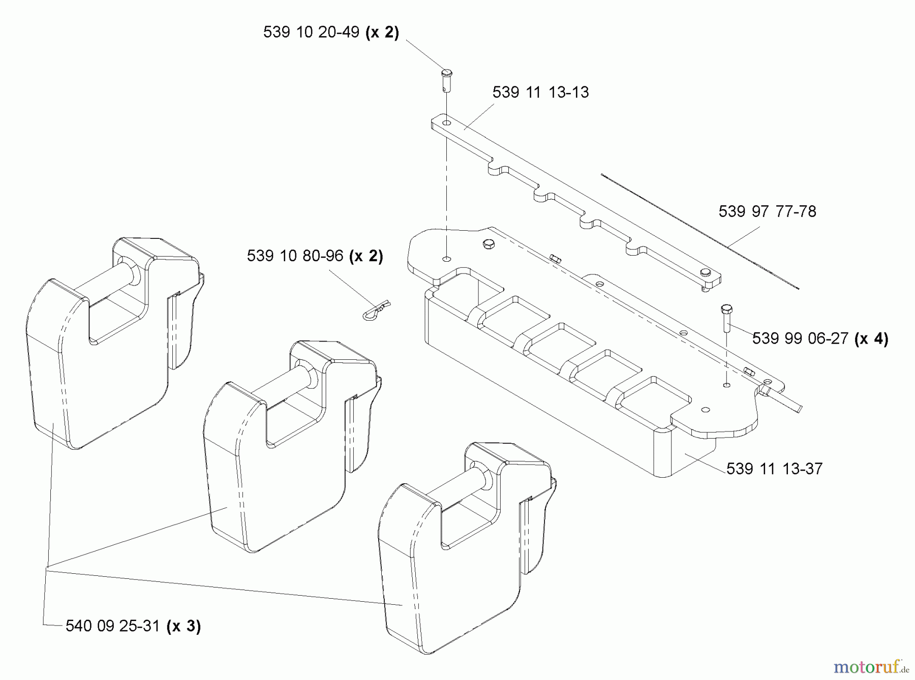  Husqvarna Nullwendekreismäher, Zero-Turn iZ 4217 (968999254) - Husqvarna Zero-Turn Mower (2005-03 & After) Accessories (Collection System Weight Kit)