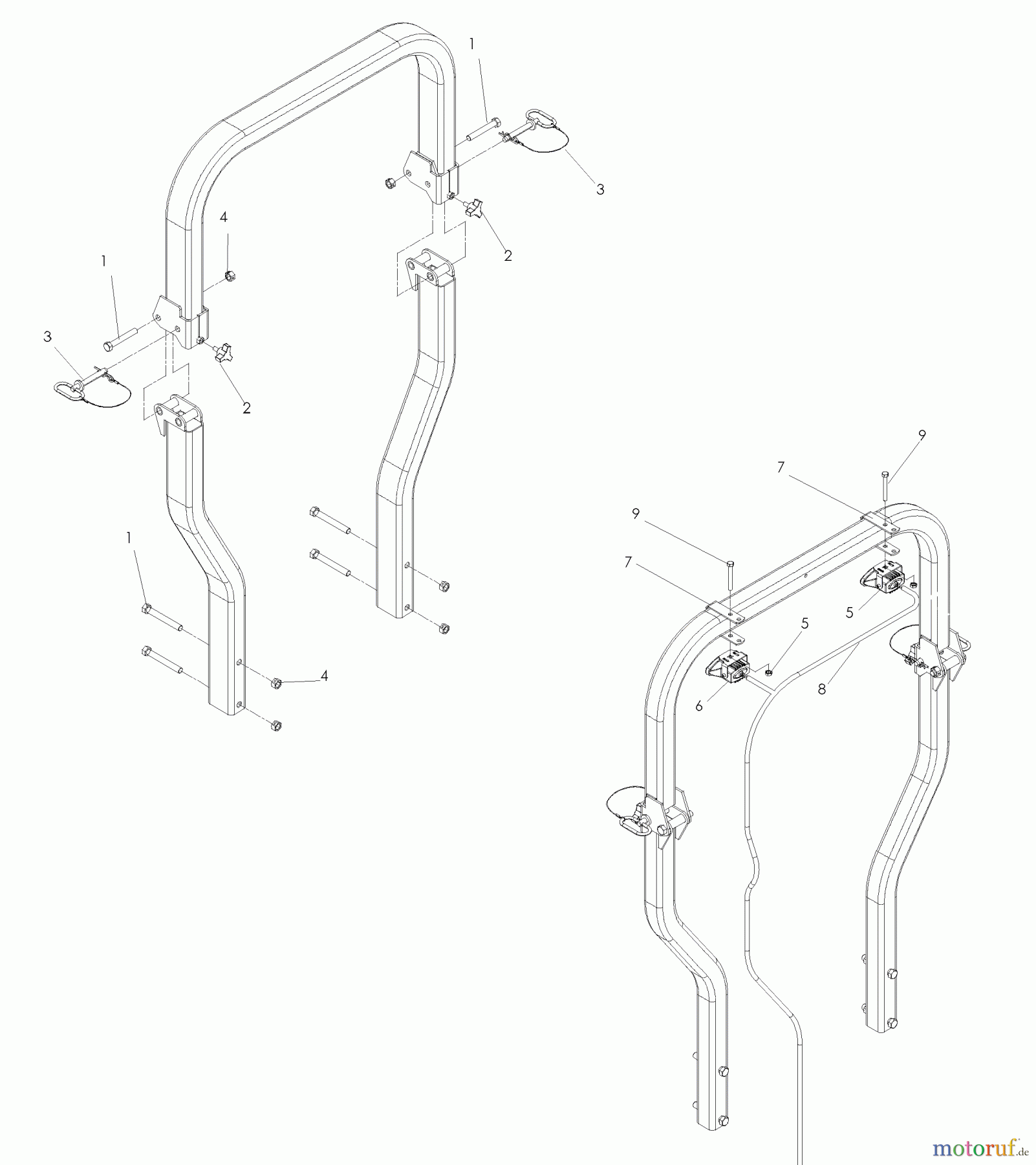 Husqvarna Nullwendekreismäher, Zero-Turn iZ 4217 (968999703) - Husqvarna Zero-Turn Mower (2007-09 to 2008-11) Protection Frame