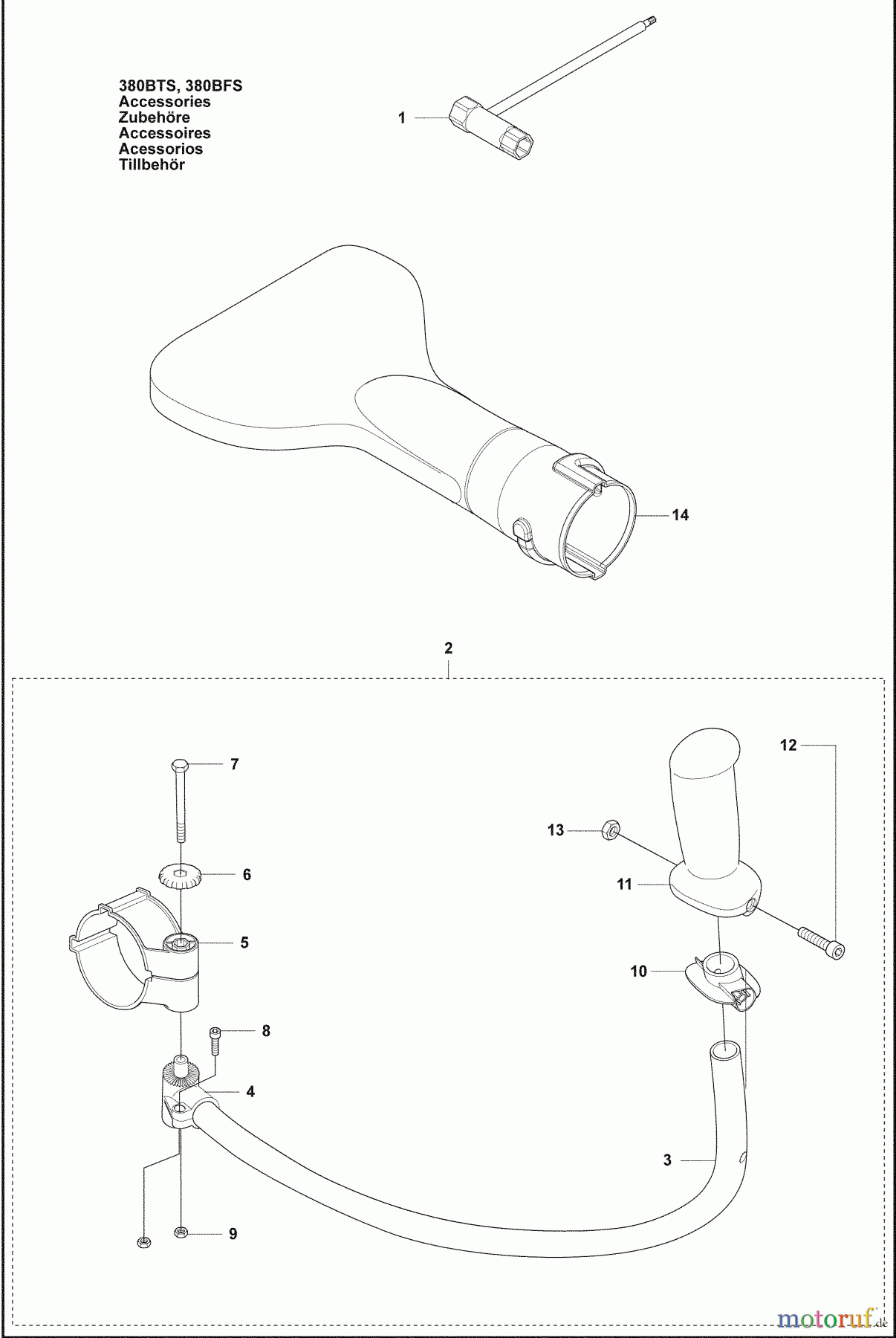  Husqvarna Bläser / Sauger / Häcksler / Mulchgeräte 380 BFS - Husqvarna Backpack Blower (2009-03 & After) Accessories