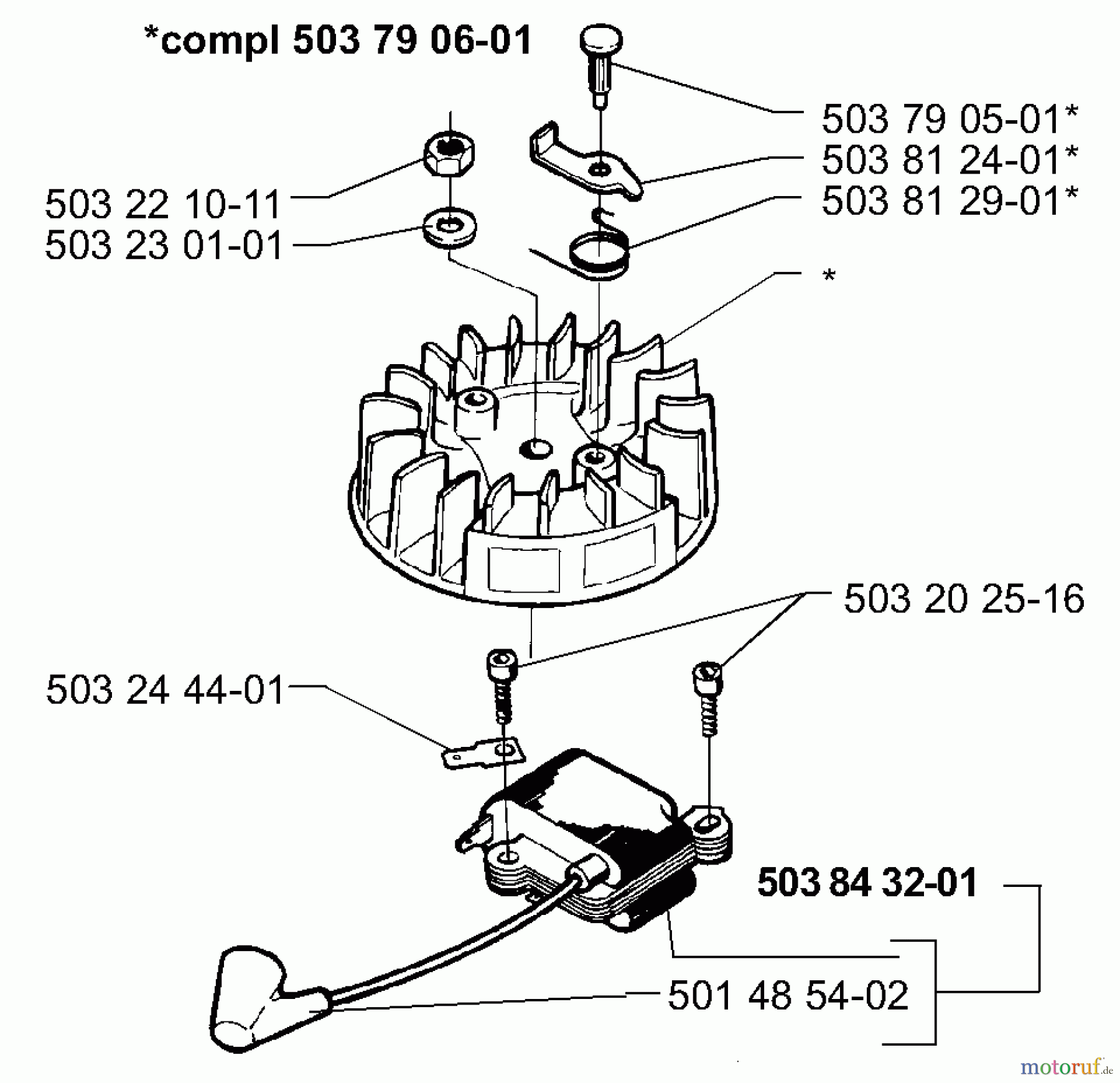  Husqvarna Heckenscheren 225 H 75 - Husqvarna Hedge Trimmer (1998-01 to 2002-05) Ignition/Flywheel