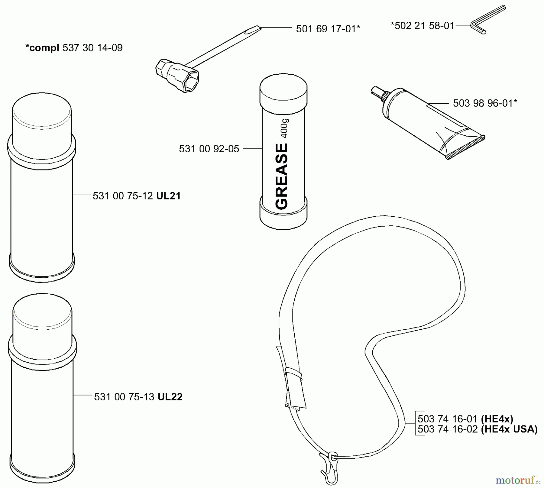  Husqvarna Zubehör HA 110 - Husqvarna Hedge Trimmer Attachment (2004-01 to 2005-08) Accessories