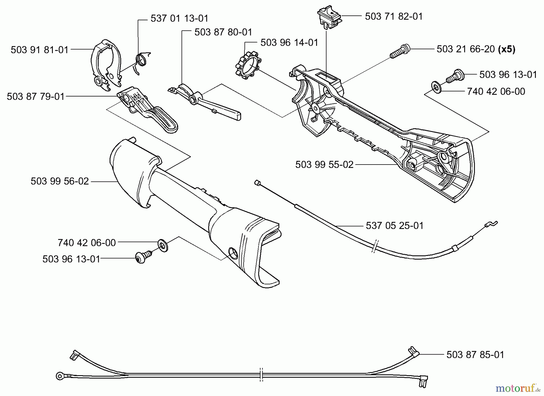  Husqvarna Heckenscheren 326 HE 3X - Husqvarna Hedge Trimmer (2004-01 to 2005-09) Throttle