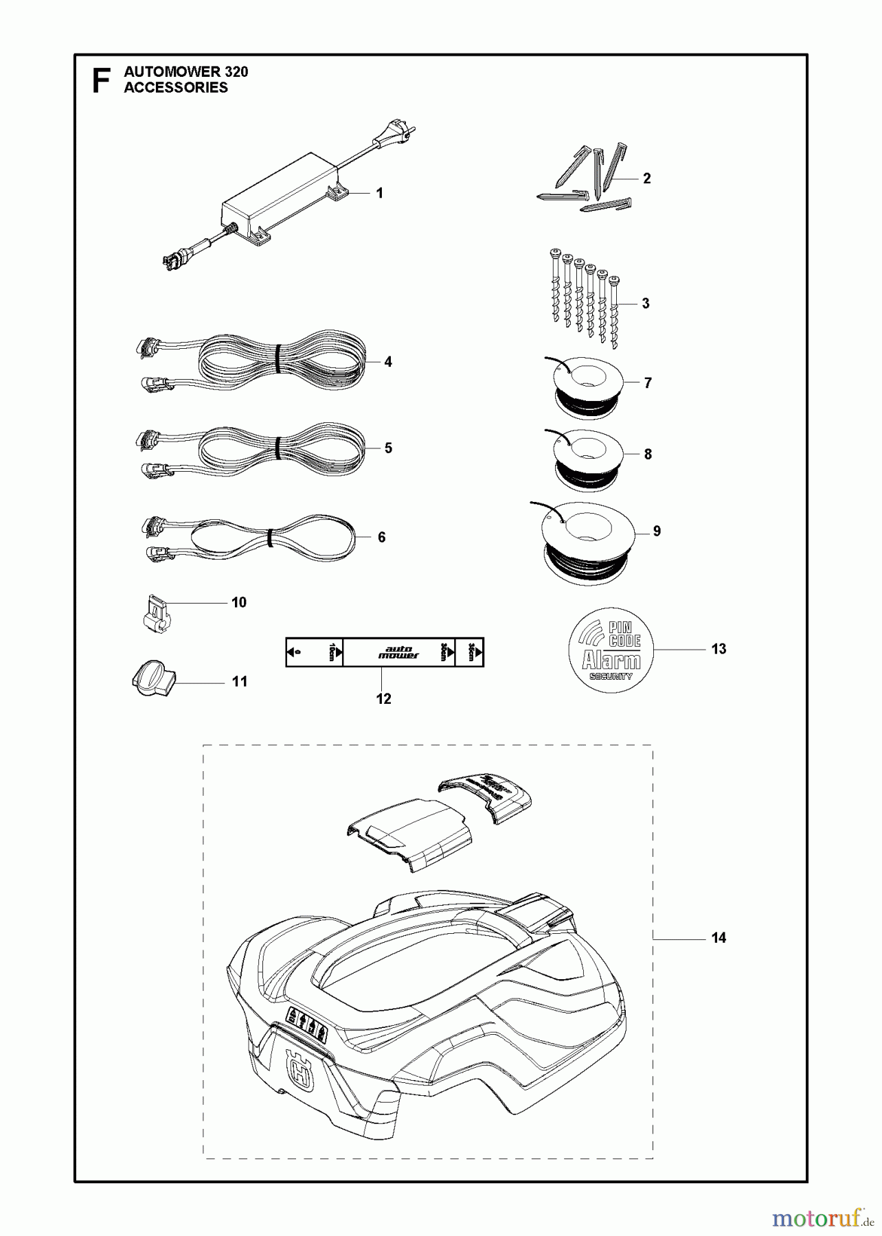 Husqvarna Automower, Mähroboter 320 - Husqvarna Auto Mower (2013-03 & After) ACCESSORIES #1
