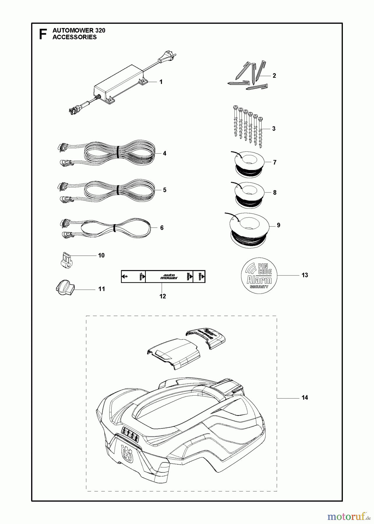  Husqvarna Automower, Mähroboter 320 - Husqvarna Auto Mower (2013-03 & After) ACCESSORIES #1