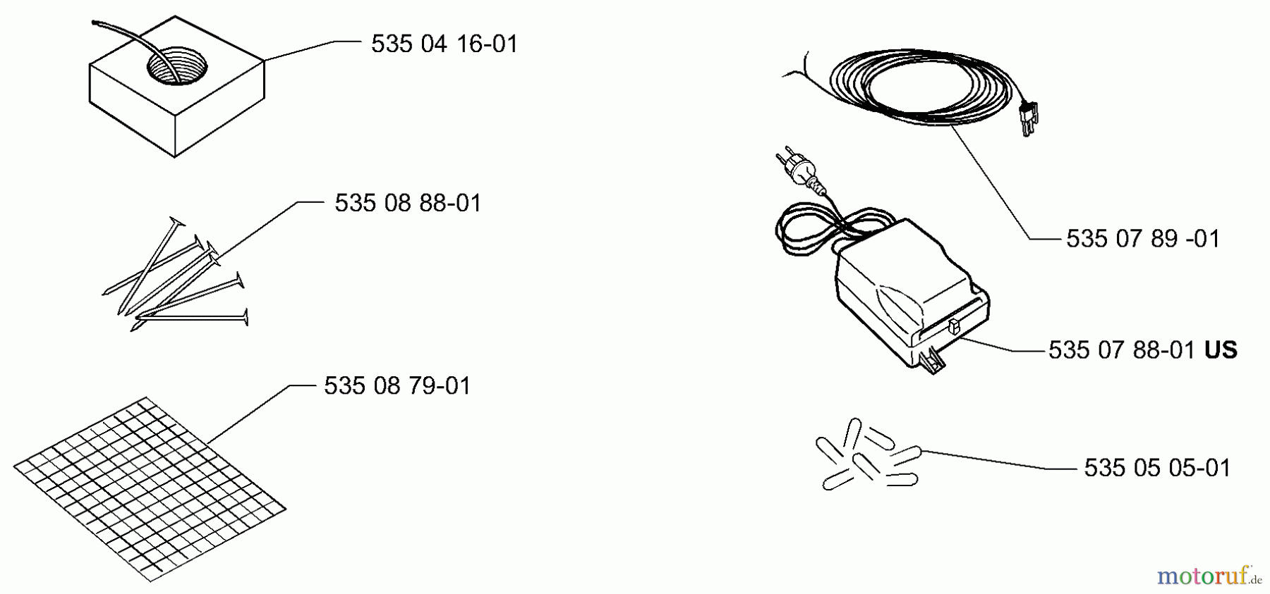 Husqvarna Automower, Mähroboter 953528301 - Husqvarna Solar Auto Mower (2000-10 to 2000-12) Installation Components
