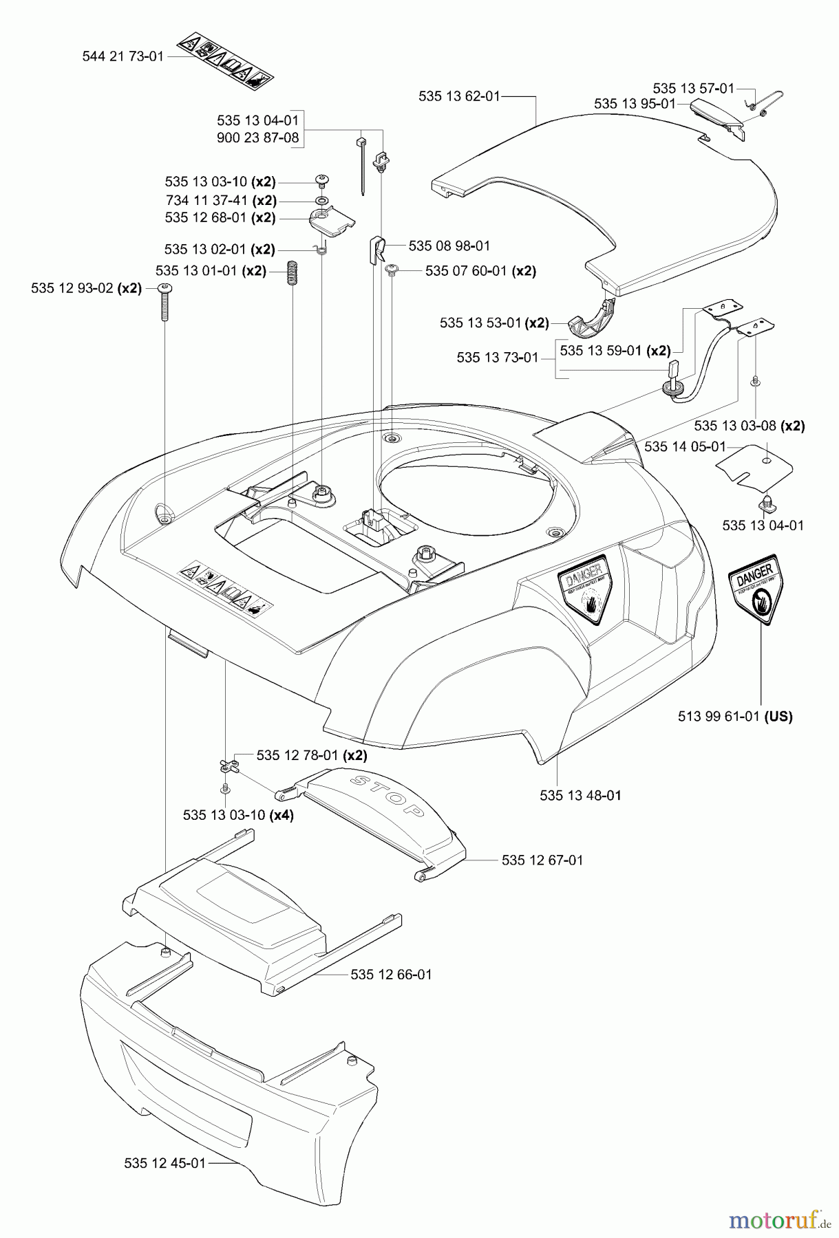 Husqvarna Automower, Mähroboter Husqvarna Auto Mower (Generation 2) (2006-02 to 2006-05) Body Assy