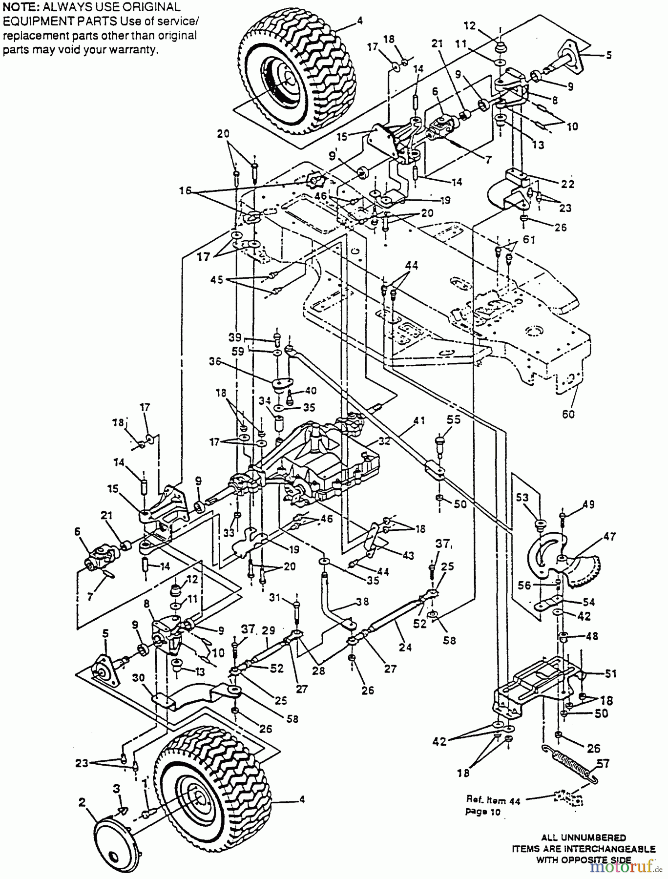 Husqvarna Rasen und Garten Traktoren 4125G - Husqvarna Lawn Tractor (1992-01 & After) Rear End/Rear Steering