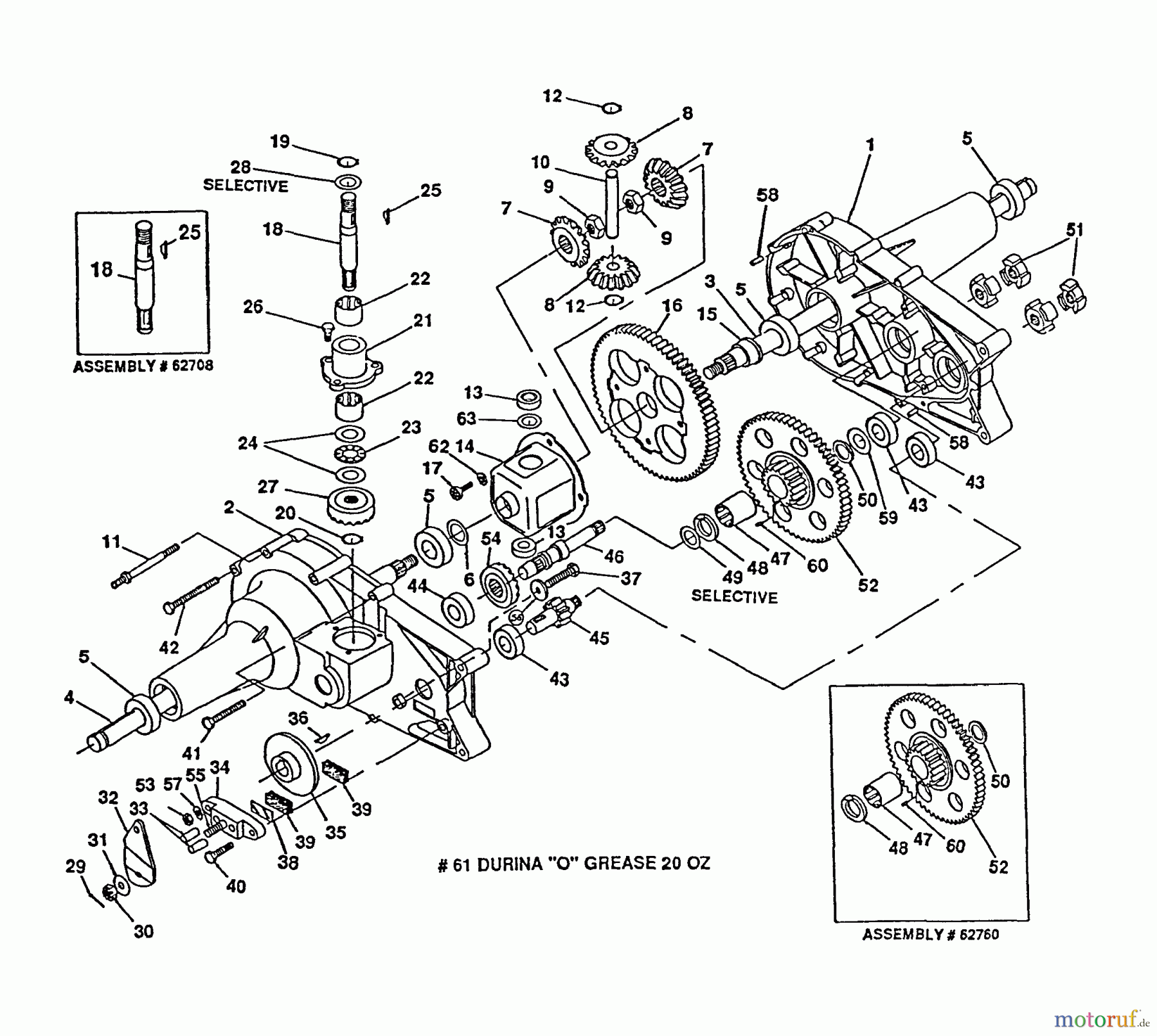Husqvarna Rasen und Garten Traktoren 4125H - Husqvarna Lawn Tractor (1991-01 to 1991-12) Transaxle