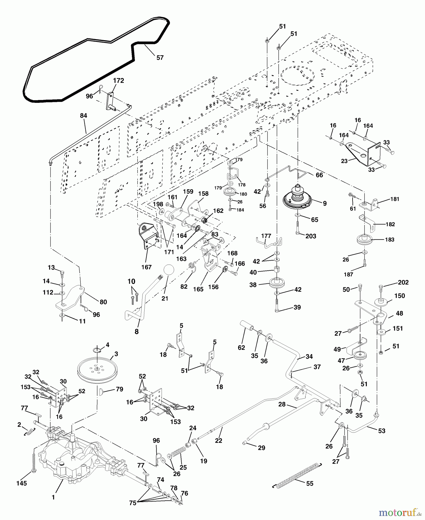 Husqvarna Rasen und Garten Traktoren CT 130 (954170017) (HECT130B) - Husqvarna Lawn Tractor (1999-10 & After) Drive