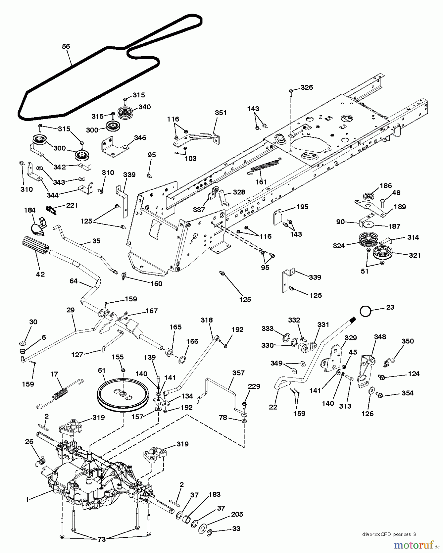 Husqvarna Rasen und Garten Traktoren CT 153 (96051001501) - Husqvarna Lawn Tractor (2011-03 & After) DRIVE
