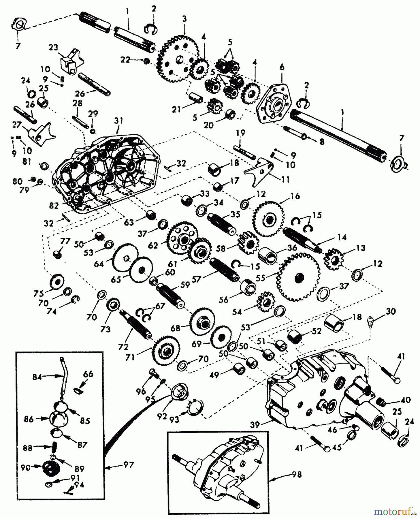 Husqvarna Rasen und Garten Traktoren GT 200 (954840001) (HCGTK200A) - Husqvarna Garden Tractor (1996-01 & After) Transaxle