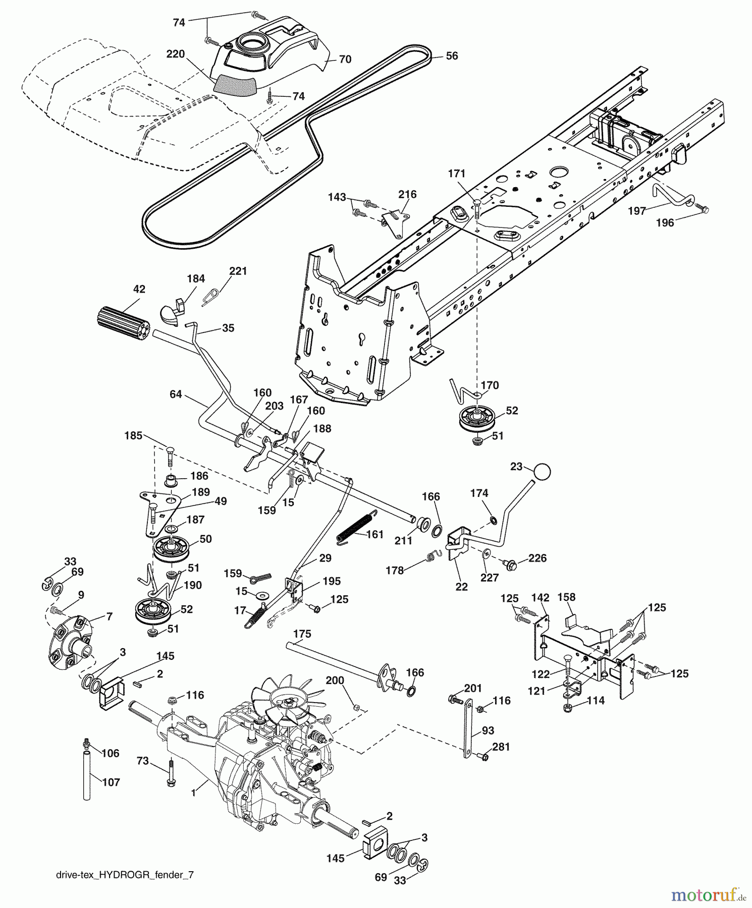 Husqvarna Rasen und Garten Traktoren GTH 2648 (96043003001) - Husqvarna Garden Tractor (2008-01 & After) Drive