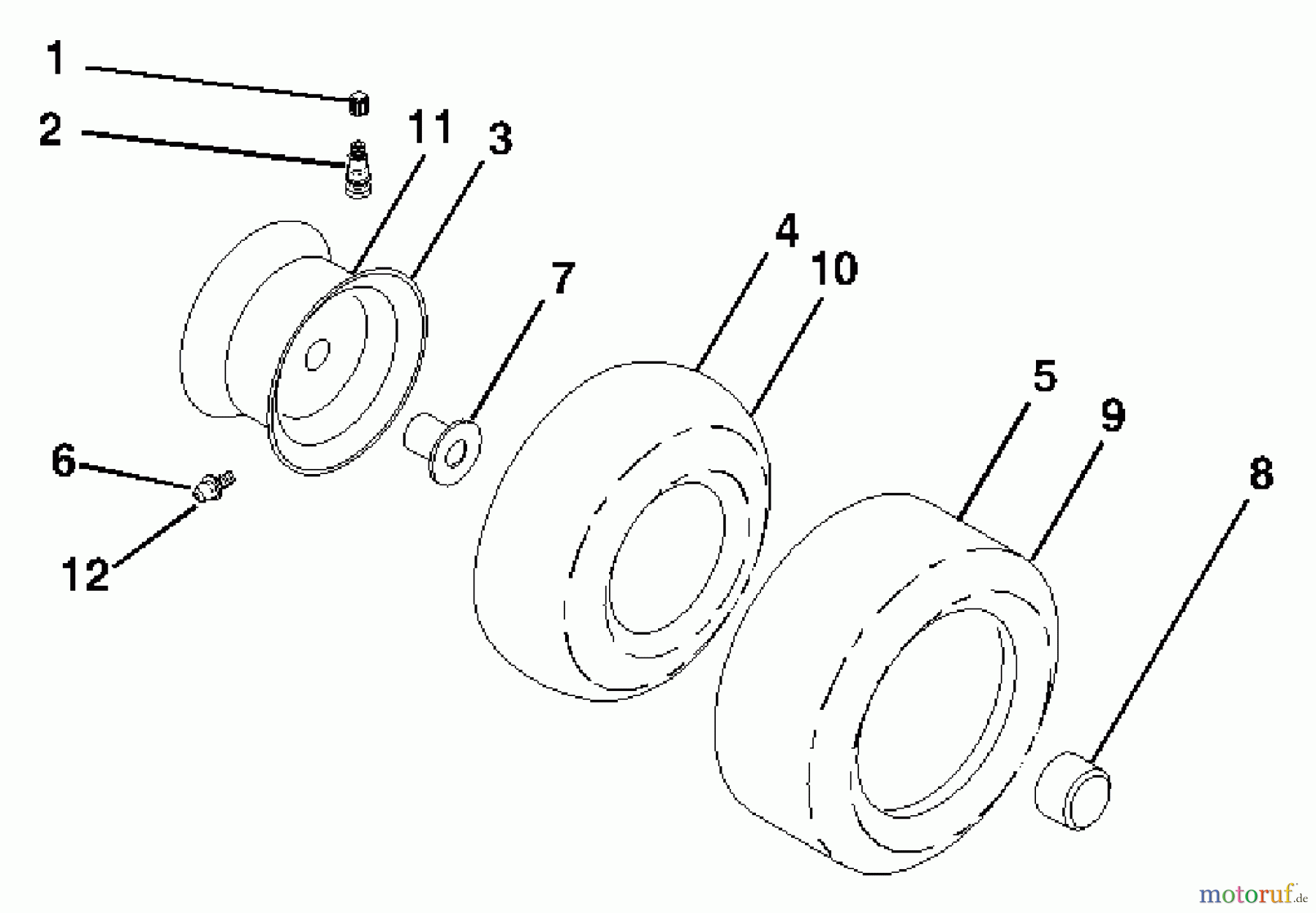  Husqvarna Rasen und Garten Traktoren GTH 2654 (96025000101) - Husqvarna Garden Tractor (2005-06 & After) Wheels & Tires