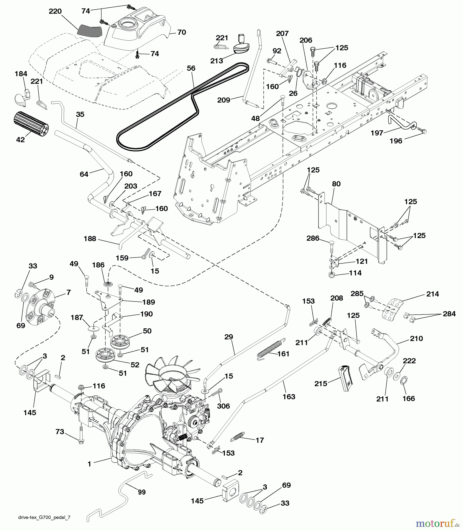 Husqvarna Rasen und Garten Traktoren GTH 27V52LS (96043009101) - Husqvarna Garden Tractor (2010-03 & After) Drive