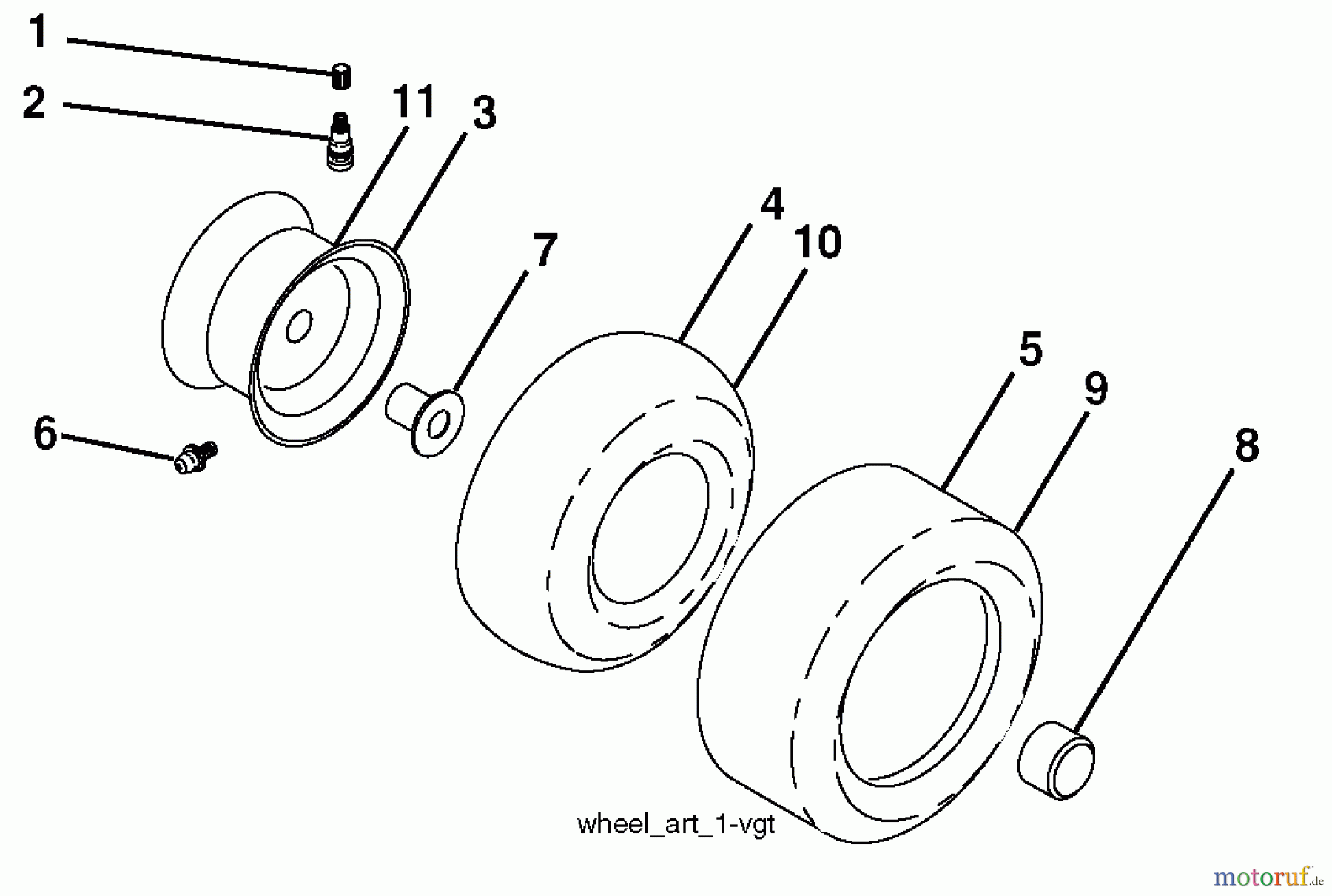  Husqvarna Rasen und Garten Traktoren GTH 27V52LS (96043009101) - Husqvarna Garden Tractor (2010-03 & After) Wheels And Tires