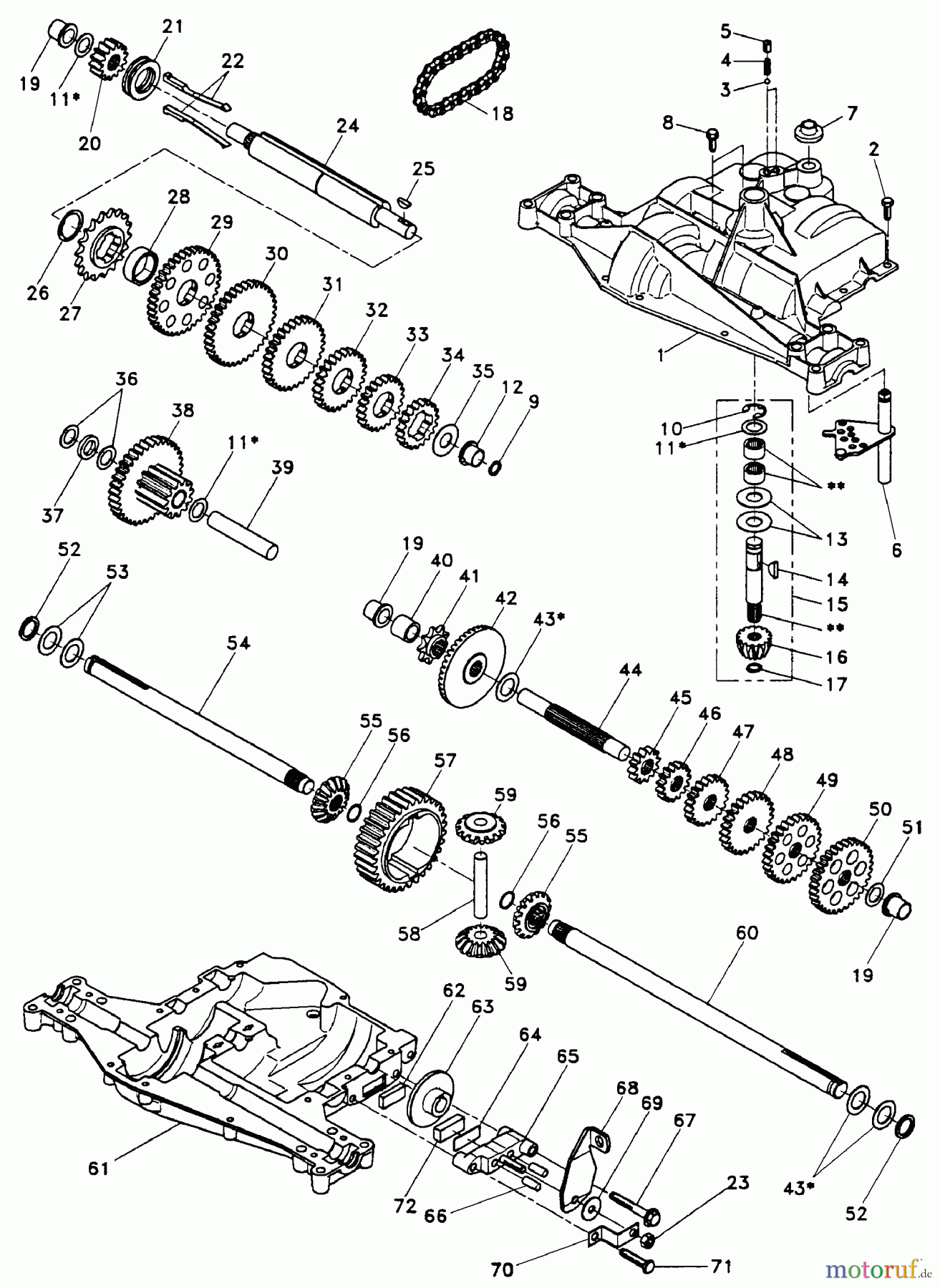 Husqvarna Rasen und Garten Traktoren LR 120 (954830051B) - Husqvarna Lawn Tractor (1996-05 & After) Dana Transaxle - Model No. 4360-79