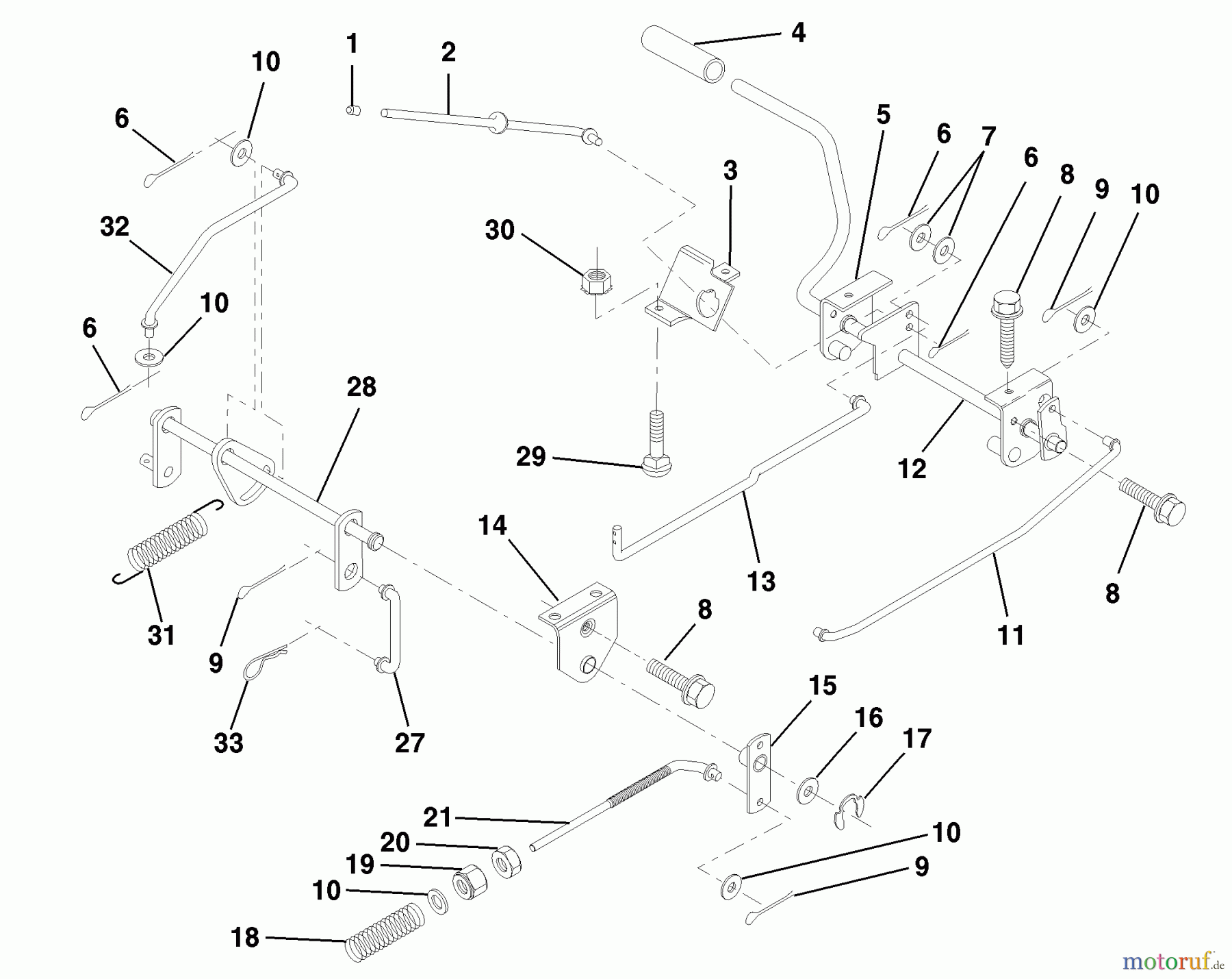 Husqvarna Rasen und Garten Traktoren LR 125 (954001202C) - Husqvarna Lawn Tractor (1995-03 & After) Brake/Rear Mower Lift Assembly