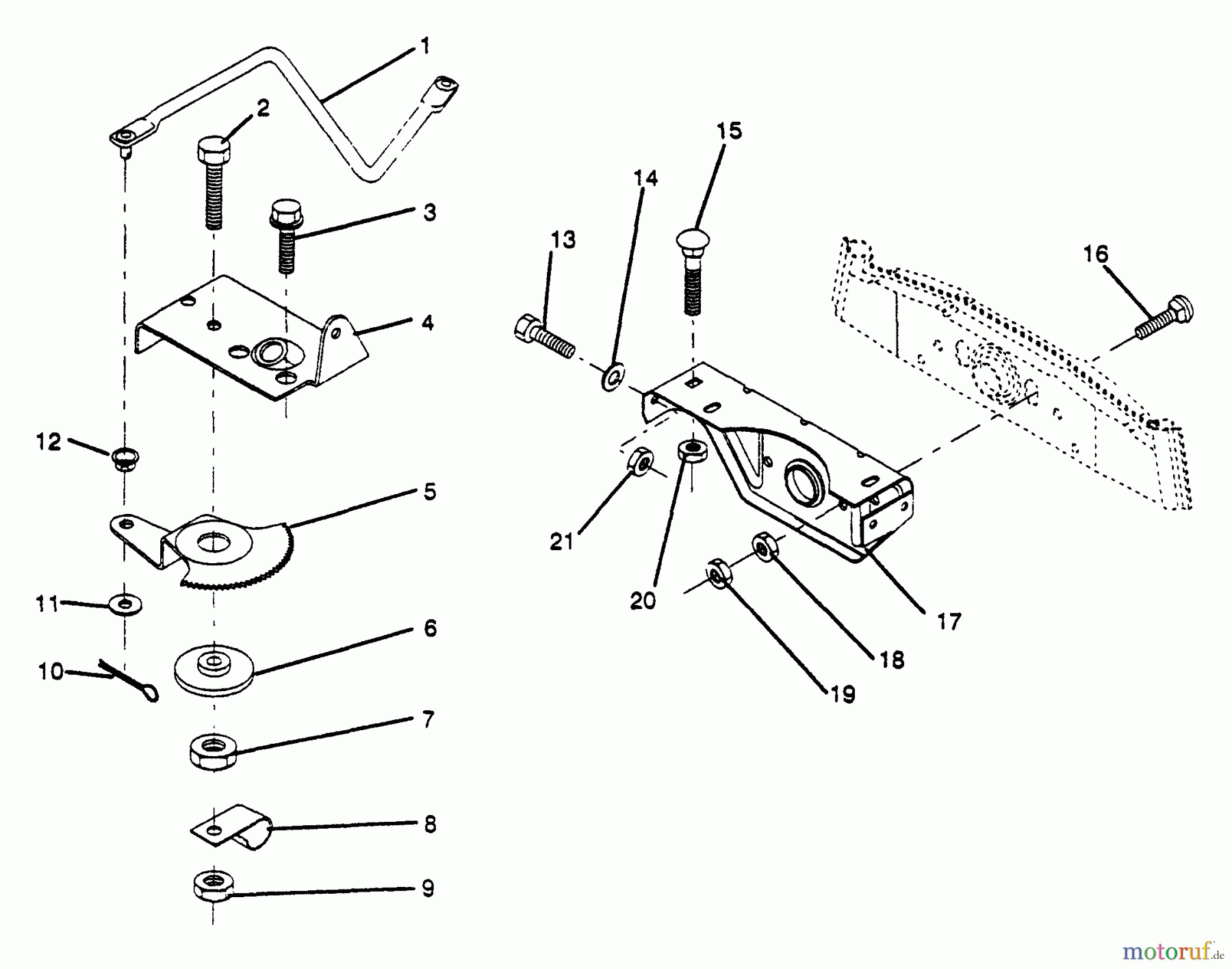Husqvarna Rasen und Garten Traktoren LT 112 (954000191) (H1236A) - Husqvarna Lawn Tractor (1990-11 & After) Sector Gear/Axle Support