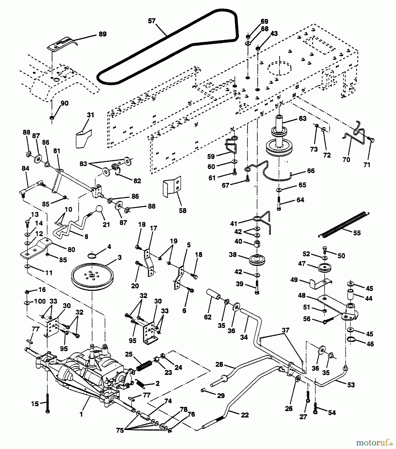  Husqvarna Rasen und Garten Traktoren LT 125 (954000772) (HC12542A) - Husqvarna Lawn Tractor (1994-01 & After) Drive