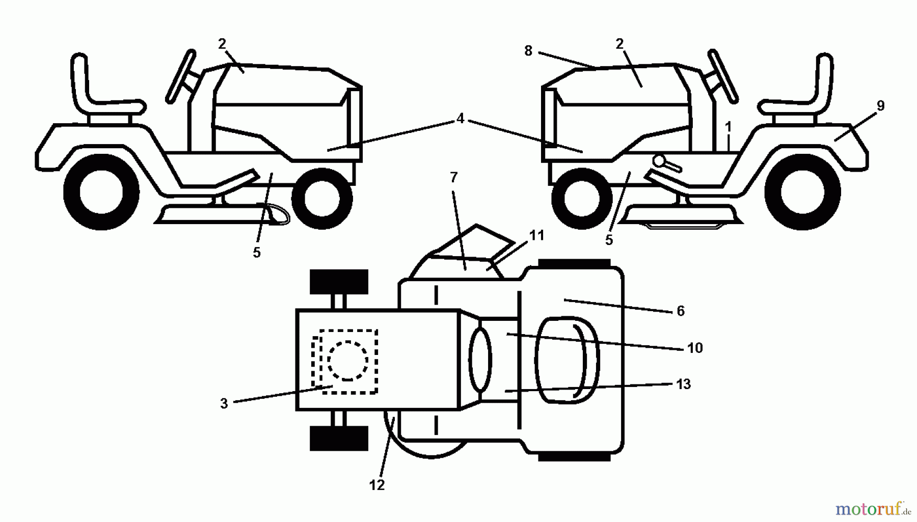  Husqvarna Rasen und Garten Traktoren LT 154 (96041024001) - Husqvarna Lawn Tractor (2012-08 & After) DECALS