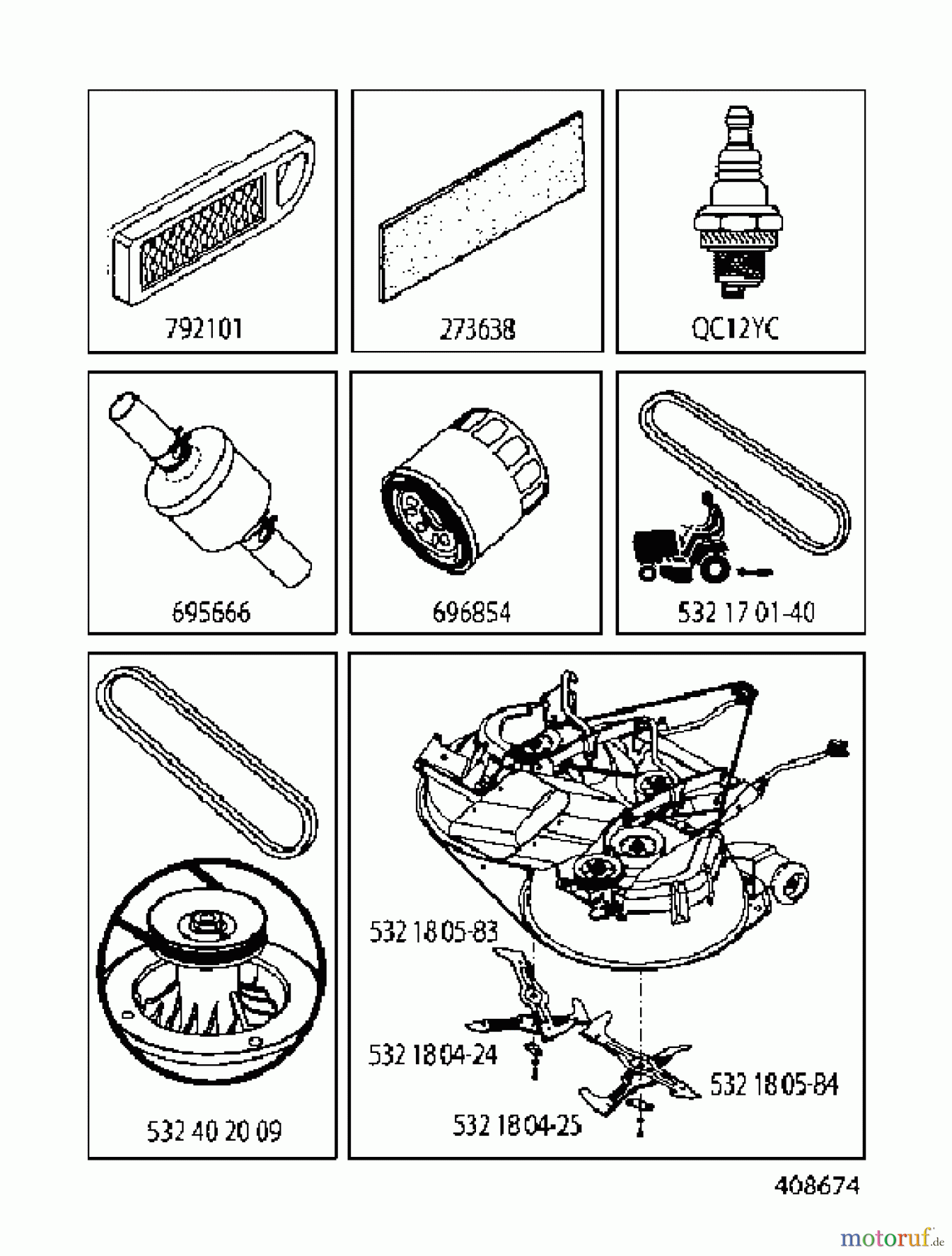  Husqvarna Rasen und Garten Traktoren LT 2223CMA2 (96061026900) - Husqvarna Lawn Tractor (2010-01 & After) FREQUENTLY USED PARTS