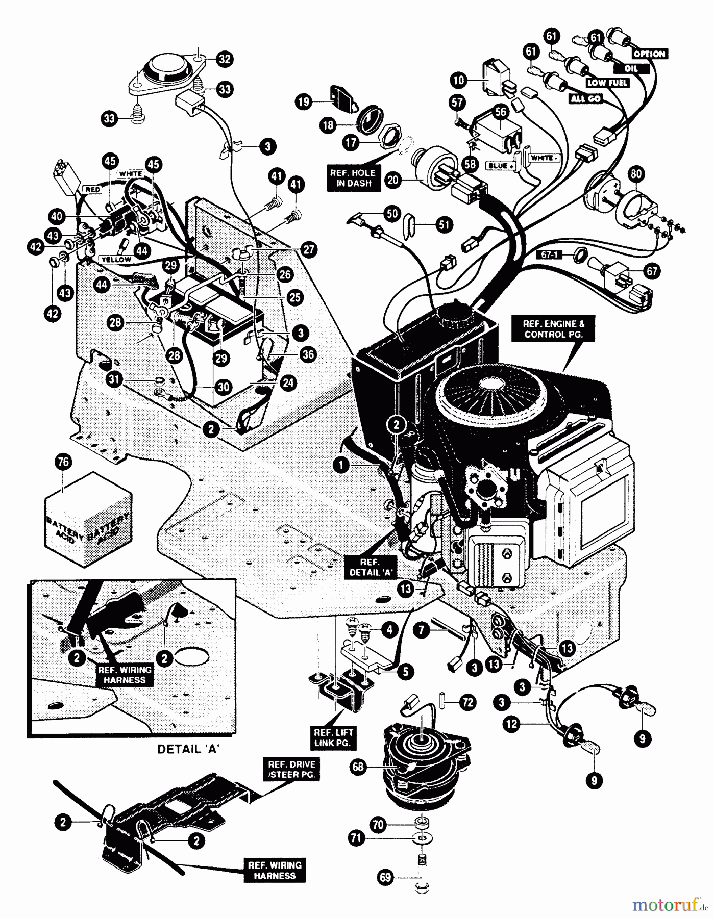 Husqvarna Rasen und Garten Traktoren LT 4140H (E4014-040) - Husqvarna Lawn Tractor (1994-01 & After) Electrical