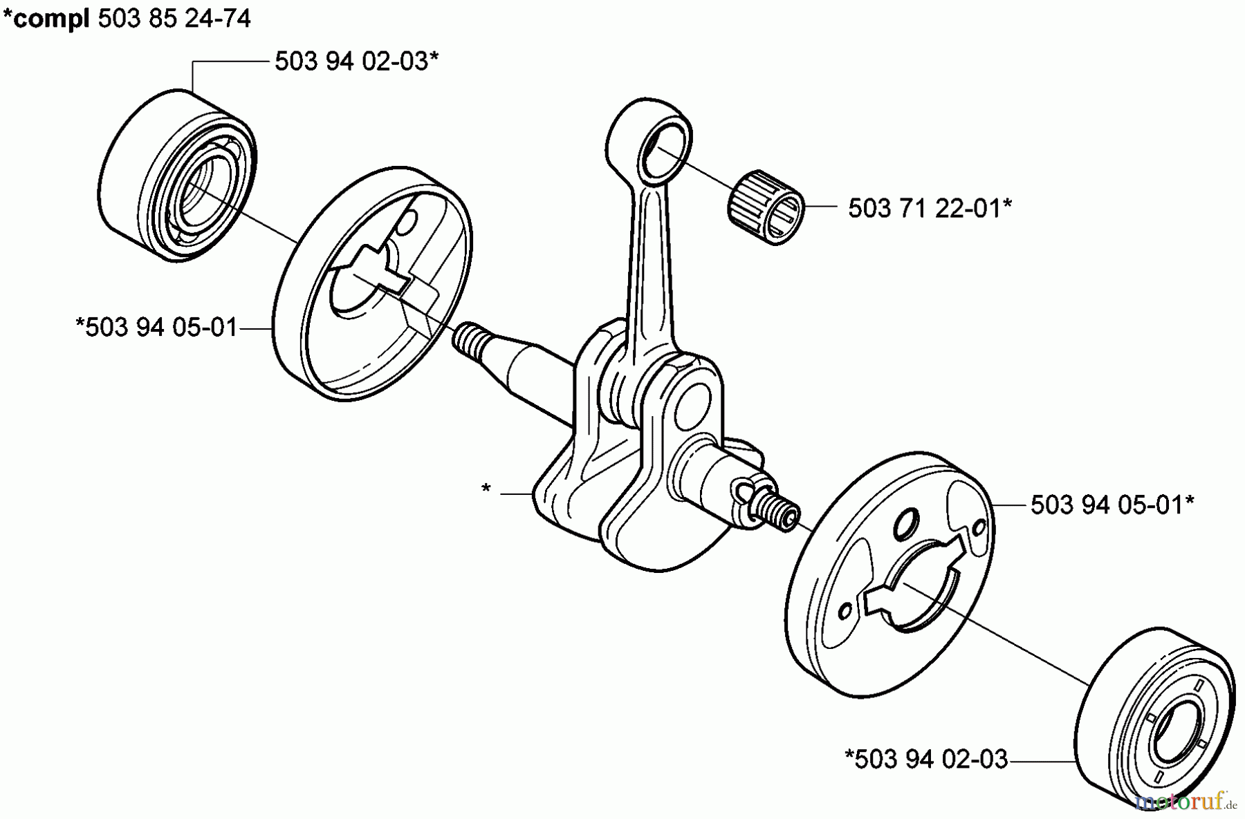 Husqvarna Zubehör, Sägen 326 P5X - Husqvarna Saw Attachment (2006-07 & After) Crankshaft