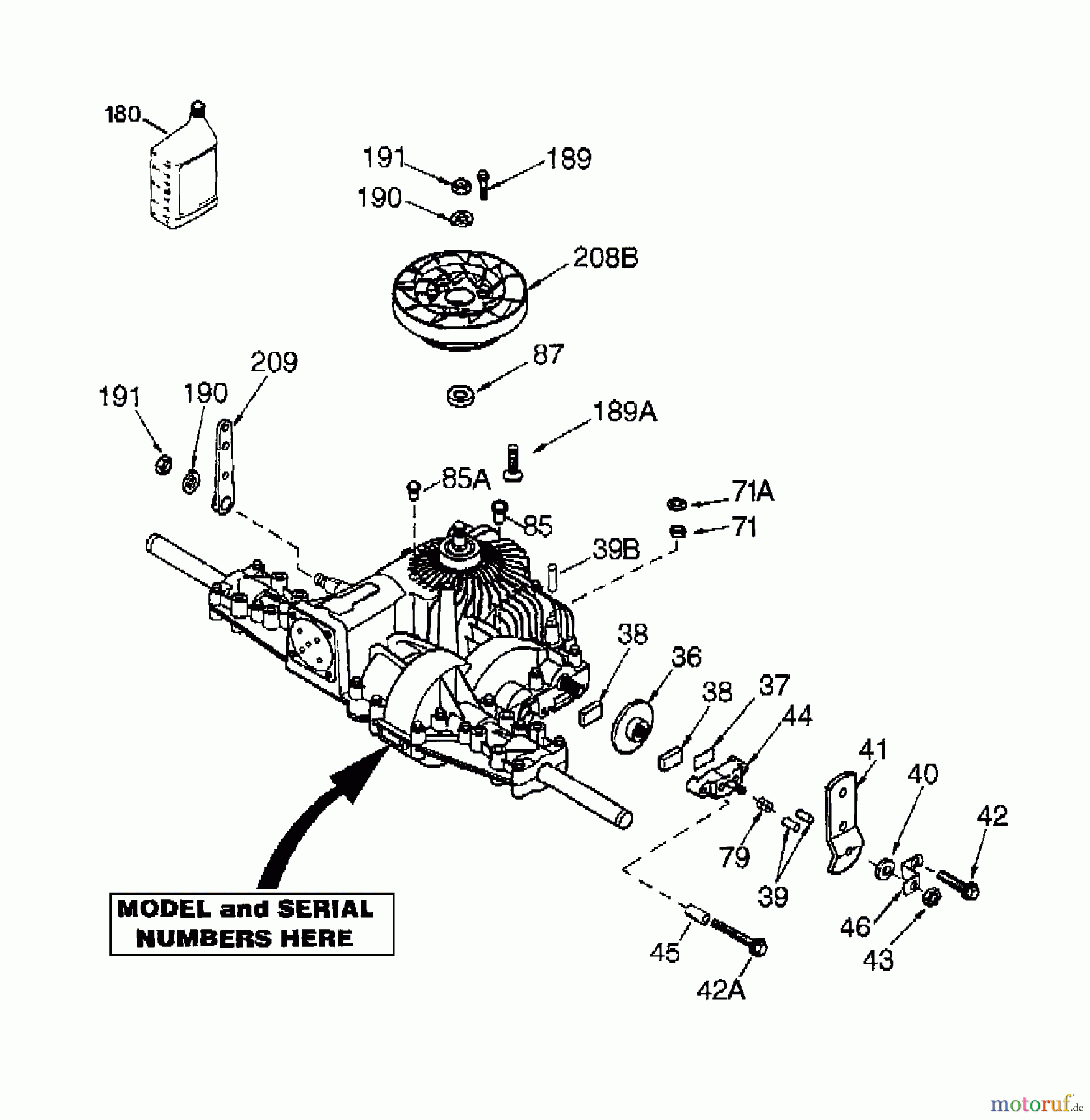  Husqvarna Rasen und Garten Traktoren LTH 120 (954140003B) - Husqvarna Lawn Tractor (1997-12 & After) Peerless Transaxle