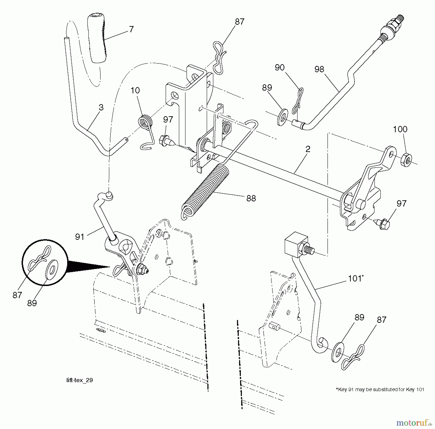 Husqvarna Rasen und Garten Traktoren LTH 2038 (96043014500) - Husqvarna Lawn Tractor (2012-08 & After) MOWER LIFT / DECK LIFT