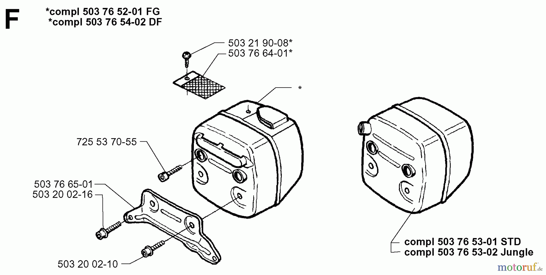 Jonsered Motorsägen 2065 - Jonsered Chainsaw (1997-02) MUFFLER