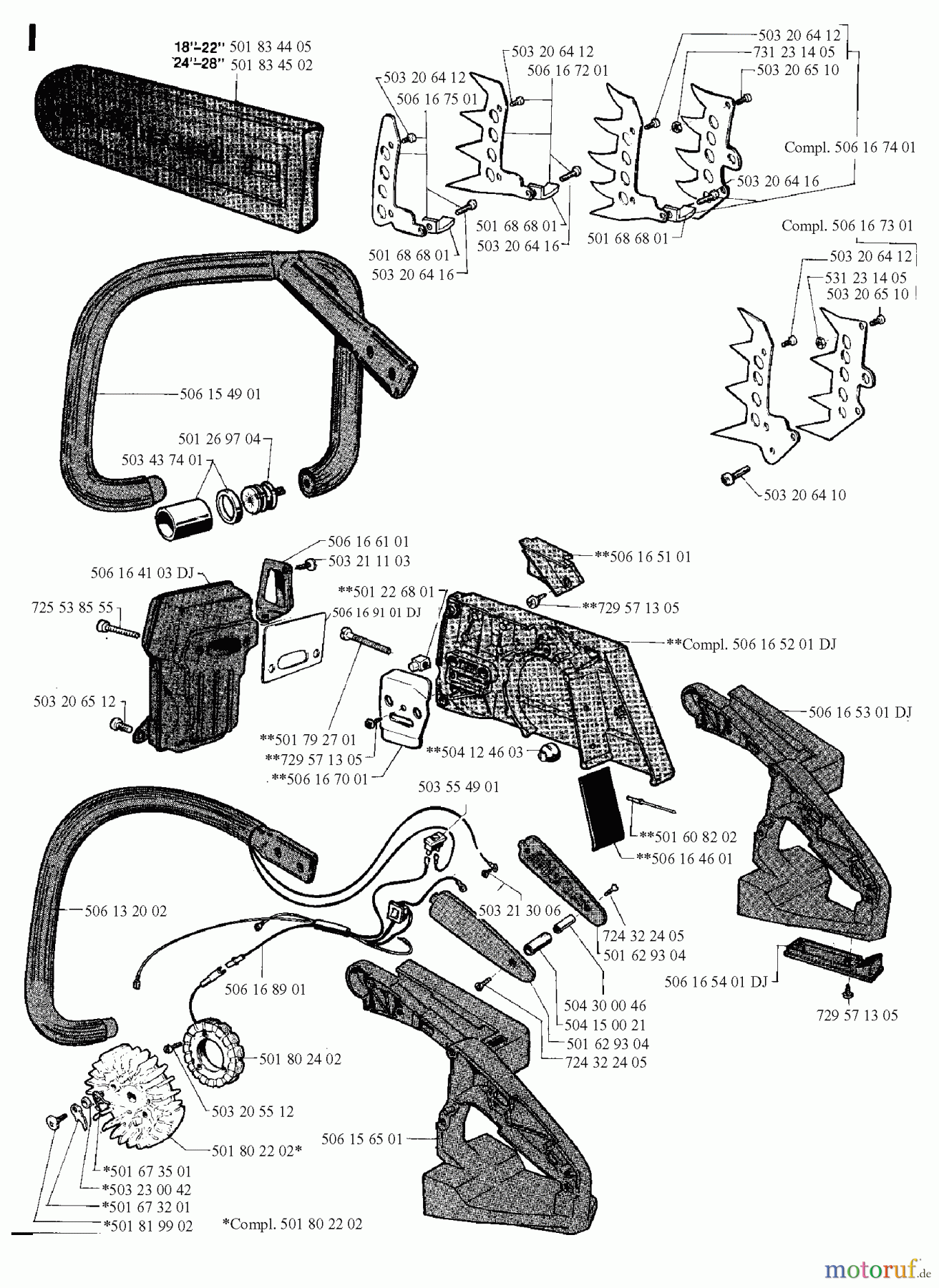 Jonsered Motorsägen 2094 - Jonsered Chainsaw (1991-06) HEATED HANDLES