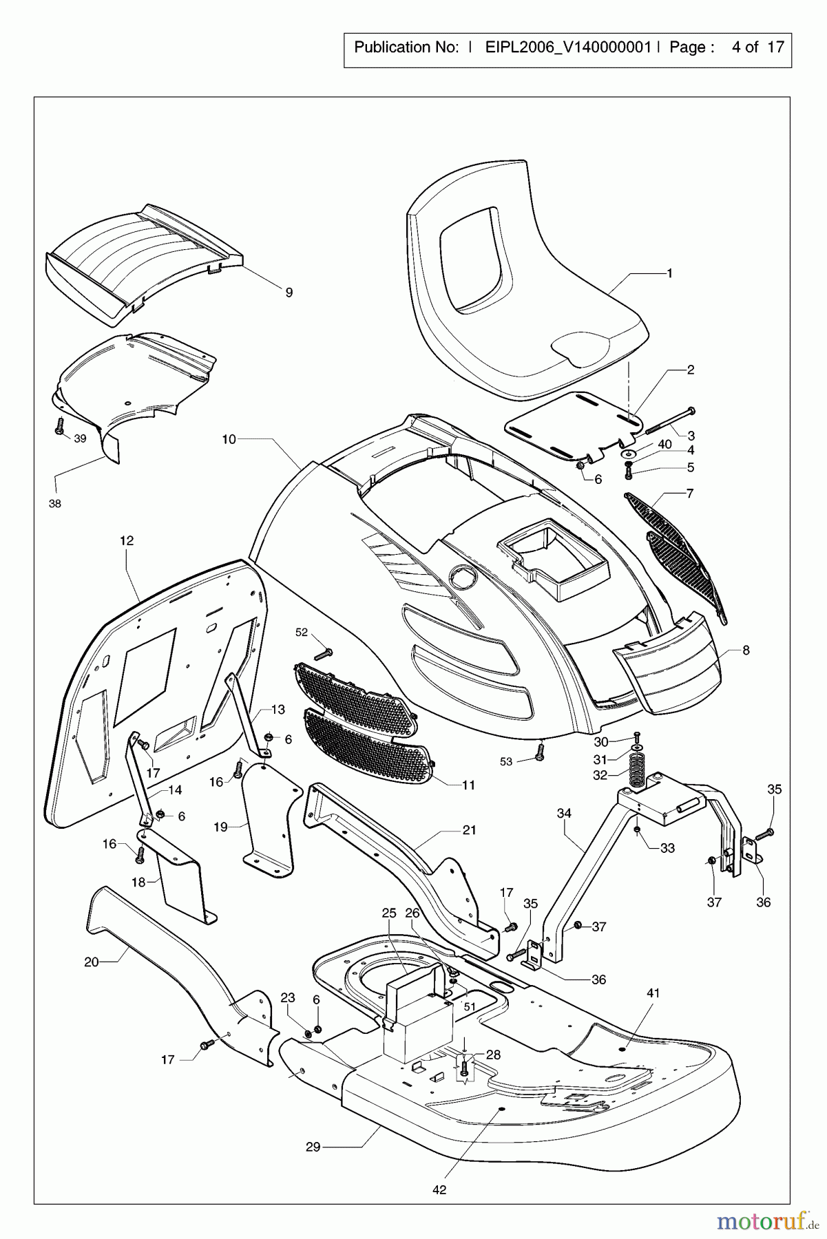  Jonsered Rasen  und Garten Traktoren LR2107C (953876582) - Jonsered Lawn & Garden Tractor (2006-05) CHASSIS ENCLOSURES