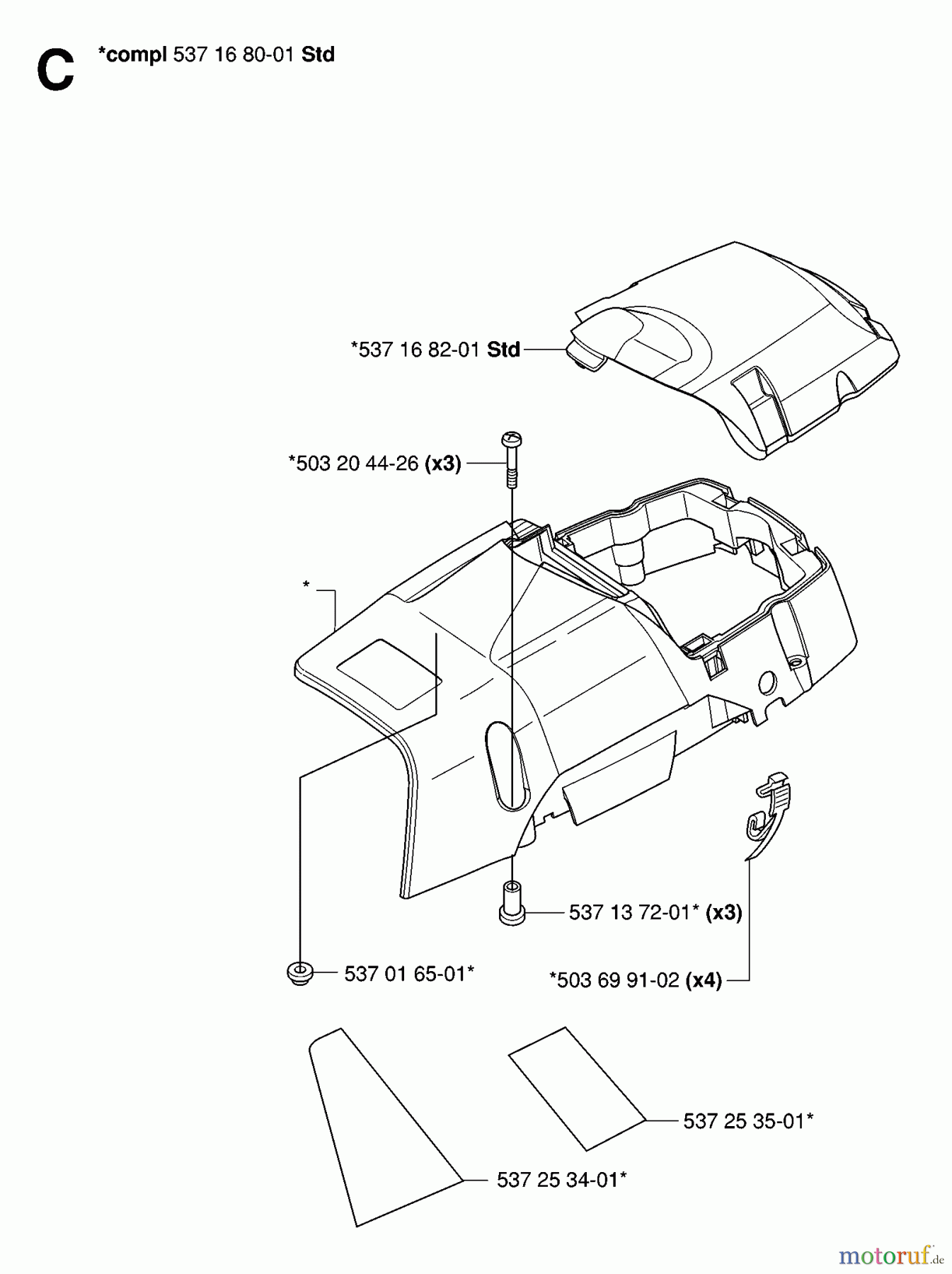  Jonsered Motorsägen CS2186 - Jonsered Chainsaw (2007-01) CYLINDER COVER