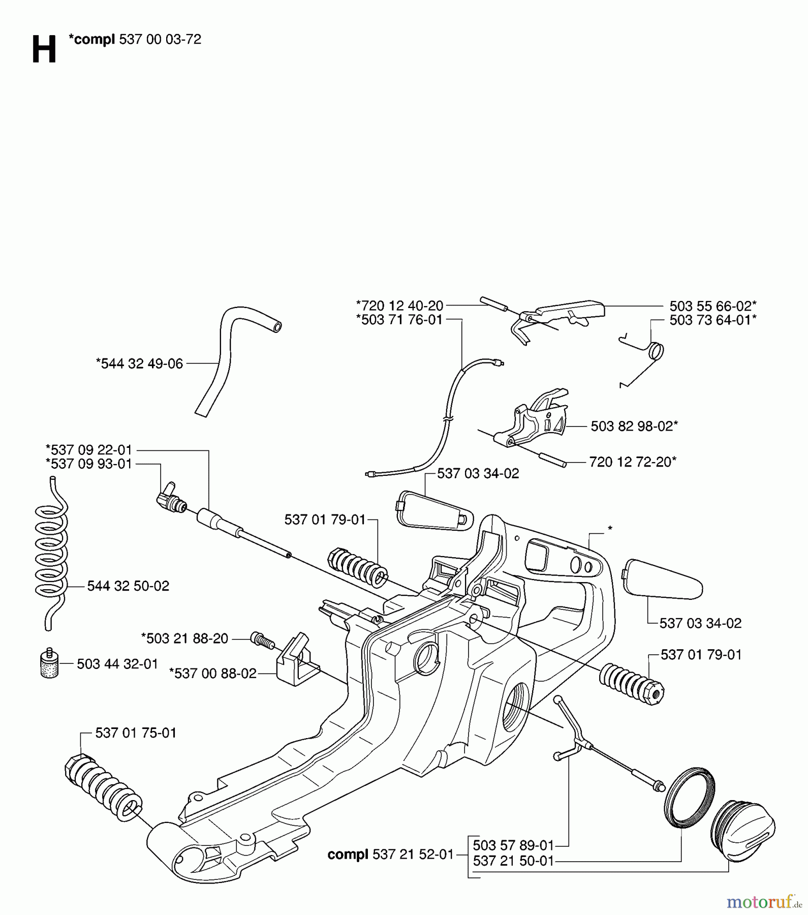 Jonsered Motorsägen CS2186 - Jonsered Chainsaw (2007-01) FUEL TANK
