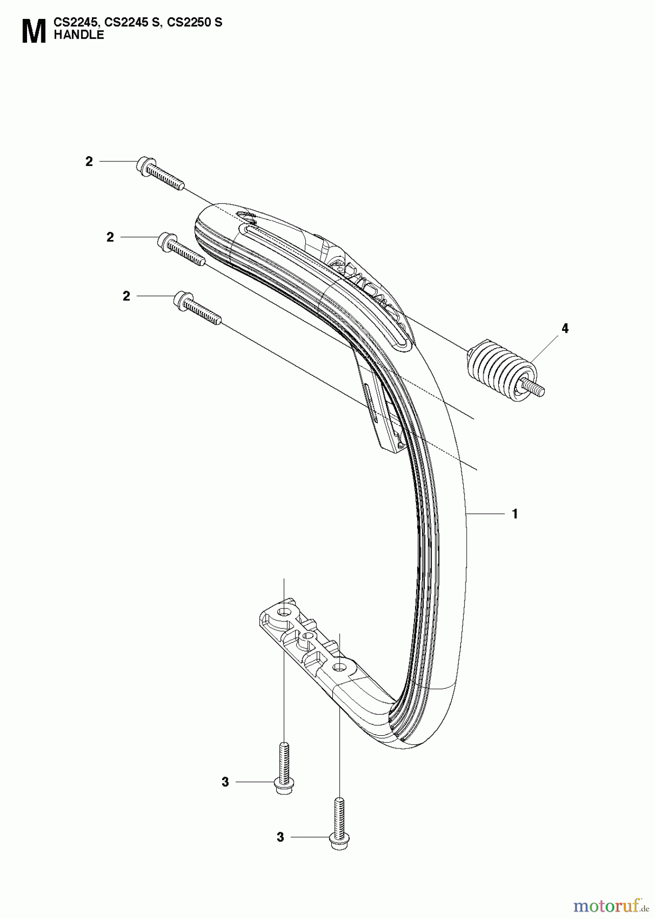  Jonsered Motorsägen CS2245 - Jonsered Chainsaw (2010-07) HANDLE