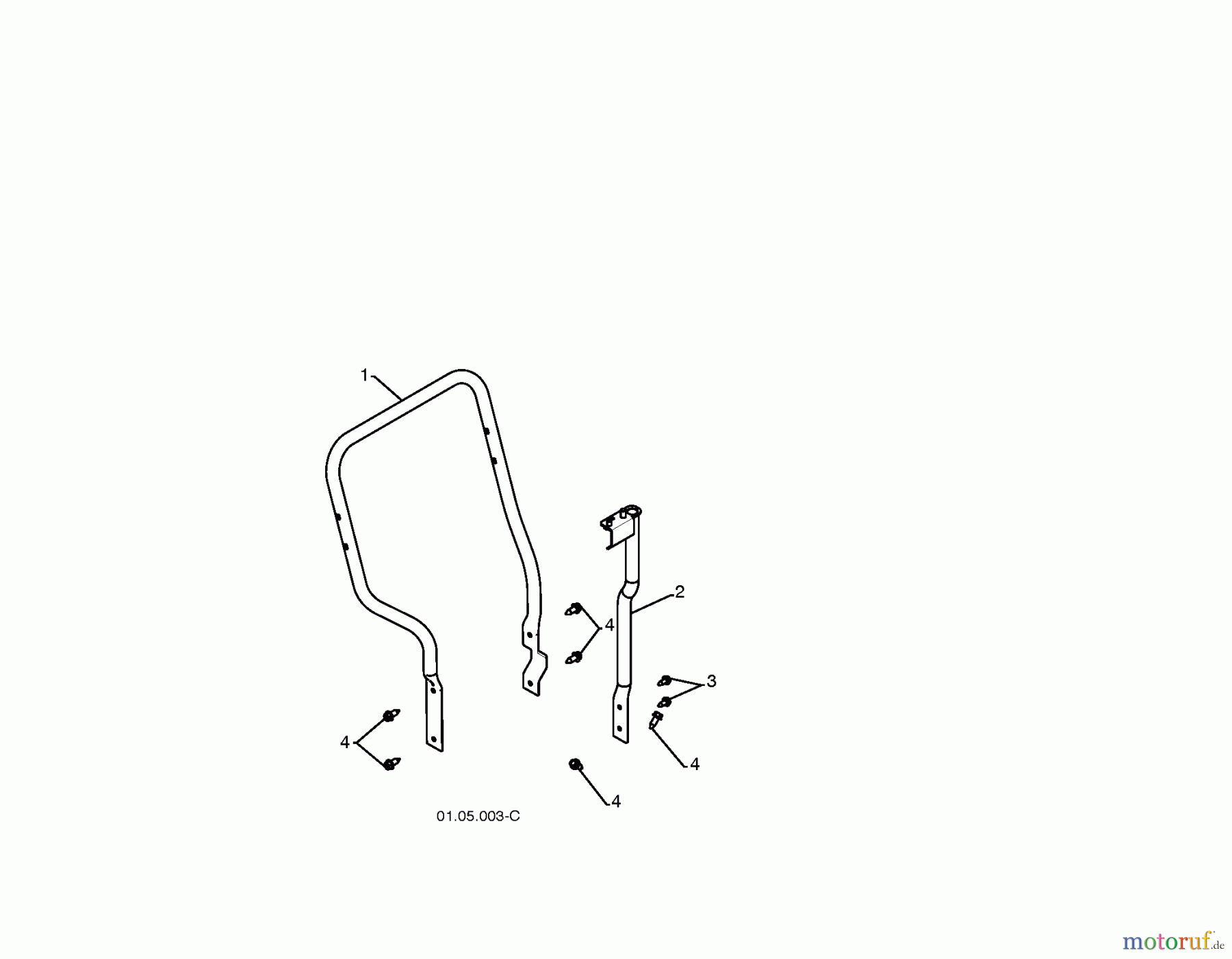 Jonsered Schneefräsen ST 2106 (96191002005) - Jonsered Snow Thrower (2009-08) HANDLE #1