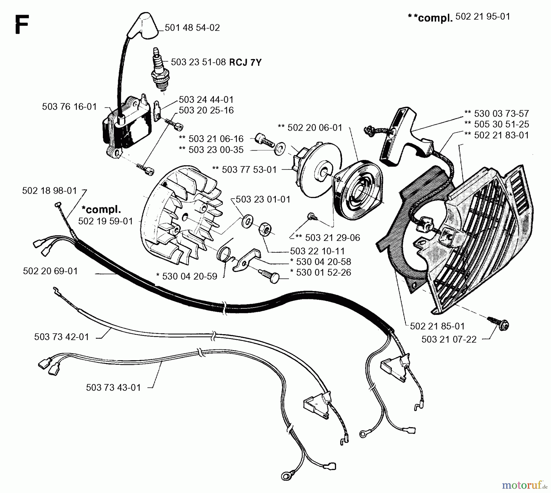 Jonsered Motorsensen, Trimmer GR26 - Jonsered String/Brush Trimmer (1996-01) STARTER